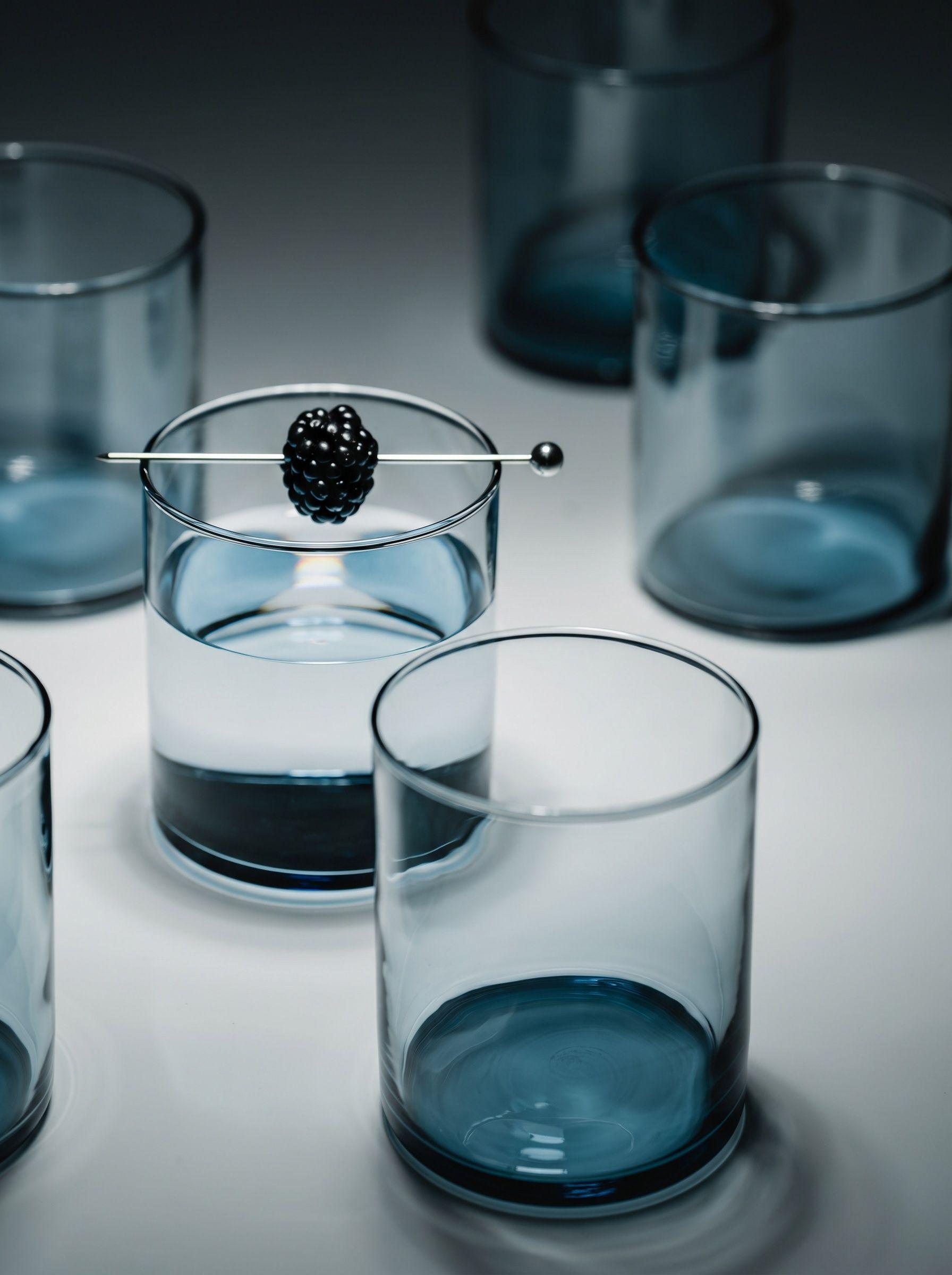 Set 6 Vasos Vidrio Cristar Elemental Rocks 391 ml Color Azul-3