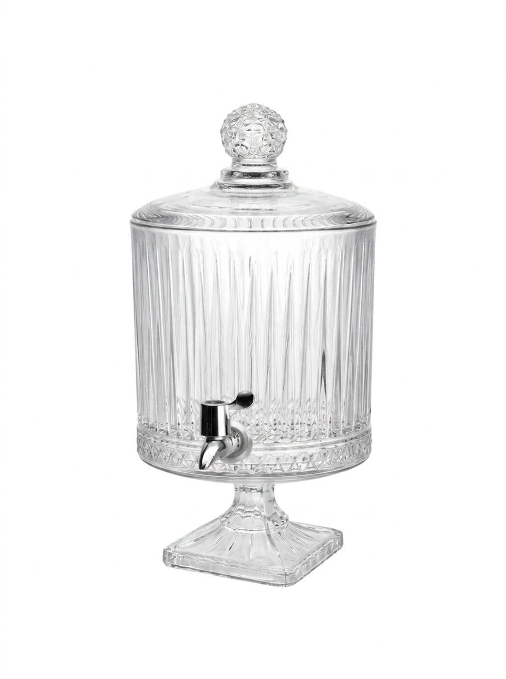 Dispensador De Bebidas De Vidrio Con Pedestal Y Llave 4 5l-3