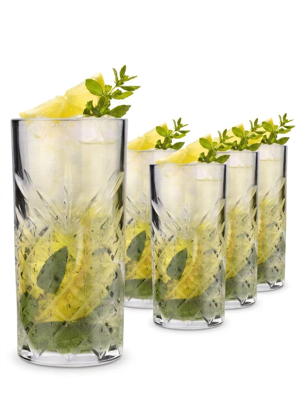 Set 6 Vasos De Vidrio Bebidas Cocteles 480ml Berlin Hausmann-0