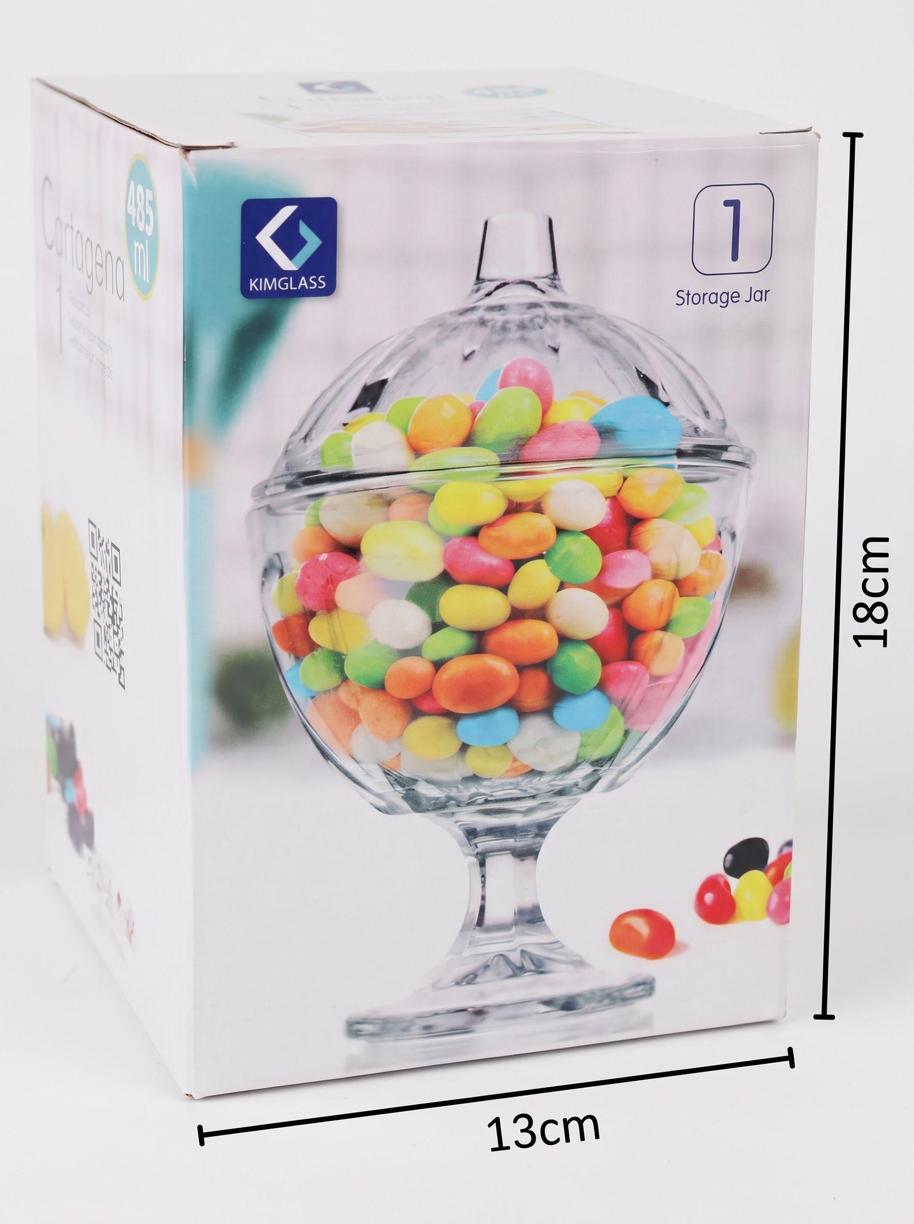 Bombonera Vidrio 485ml Kimglass Cartagena Dulcera Mesa Deco-4
