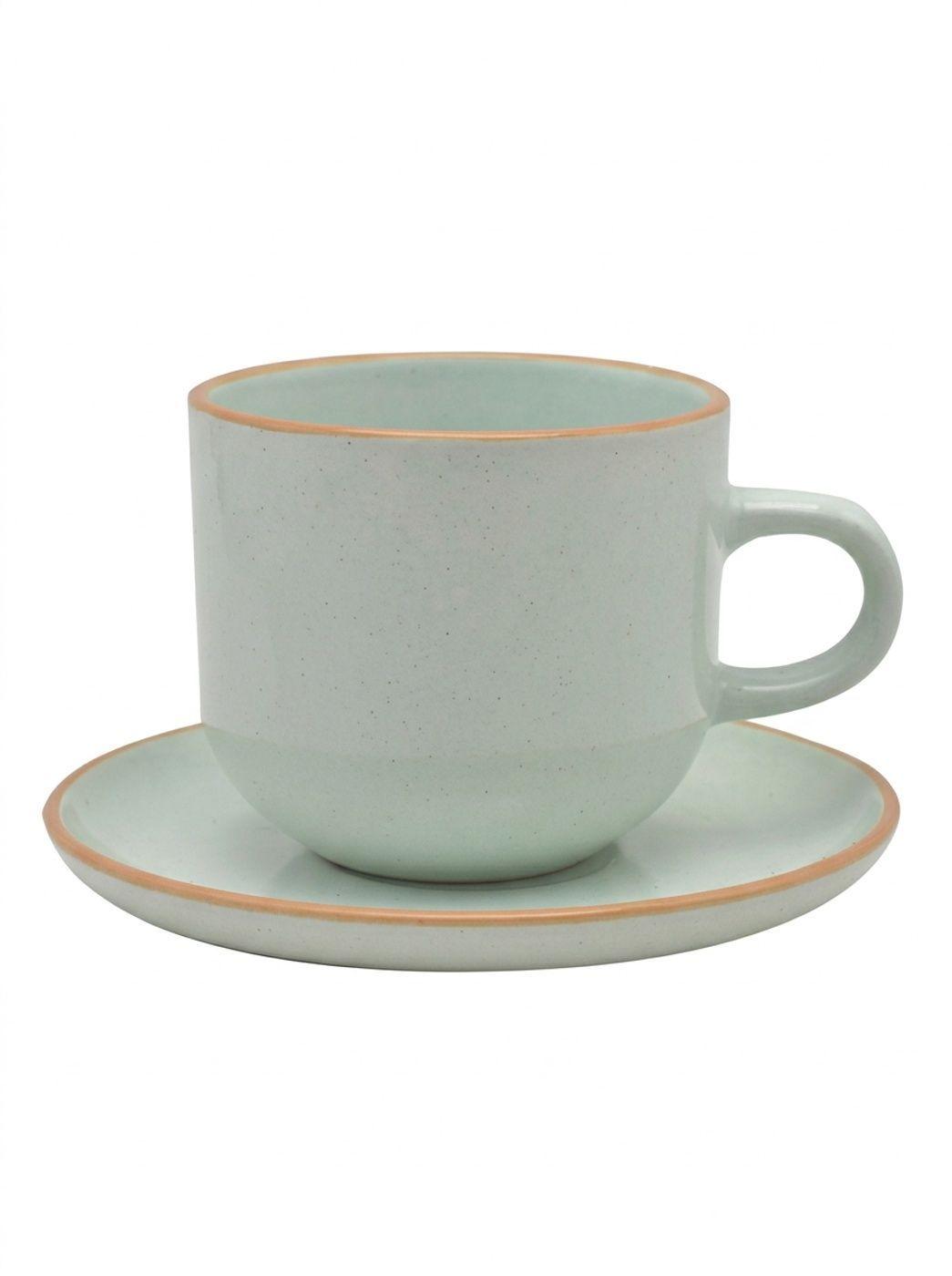Set 6 Tazas 6 Platos Te o Cafe Ceramica 350 ML Amalfi-3