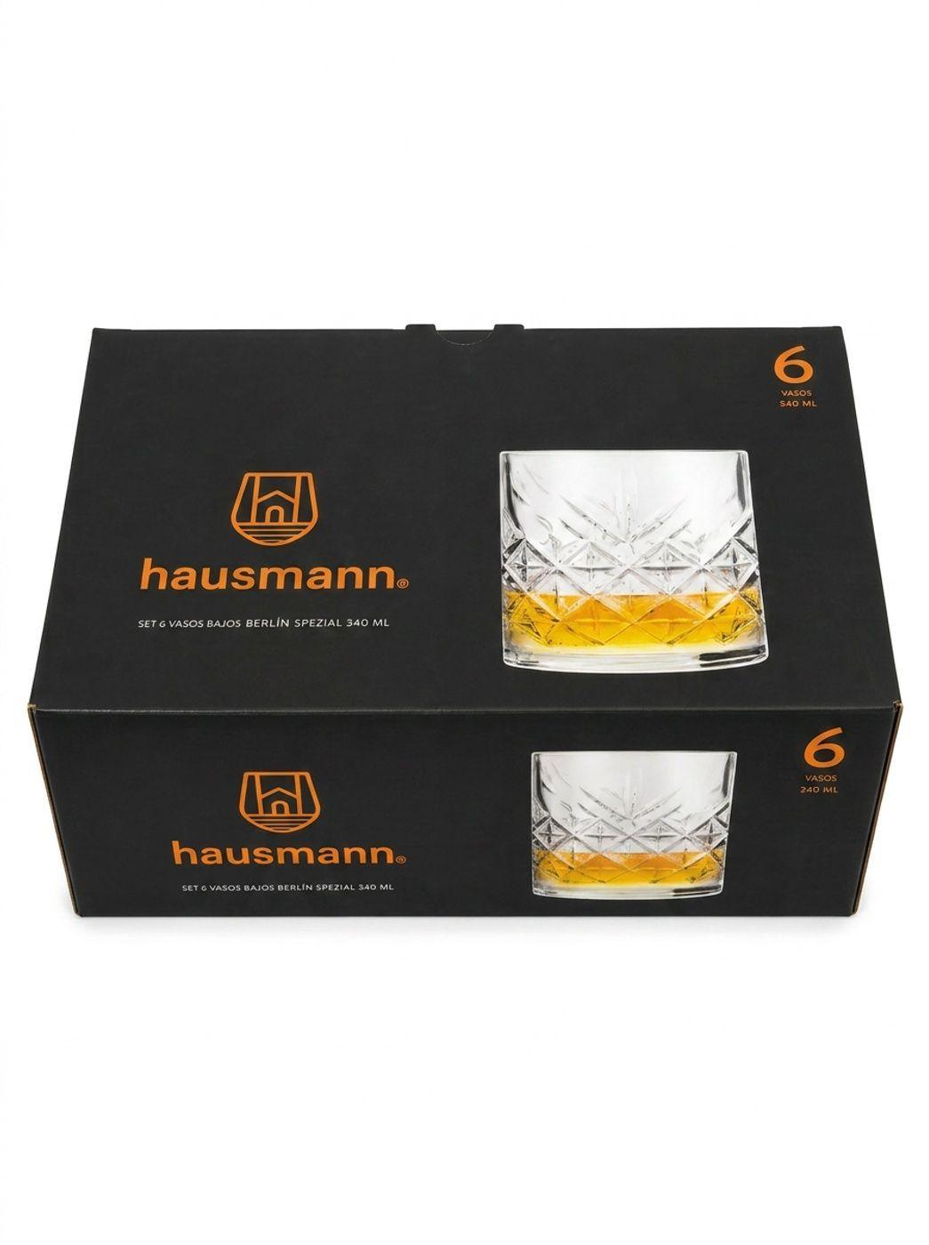 Set 6 Vasos Bajos De Vidrio Whisky 340ml Berlin Hausmann-3