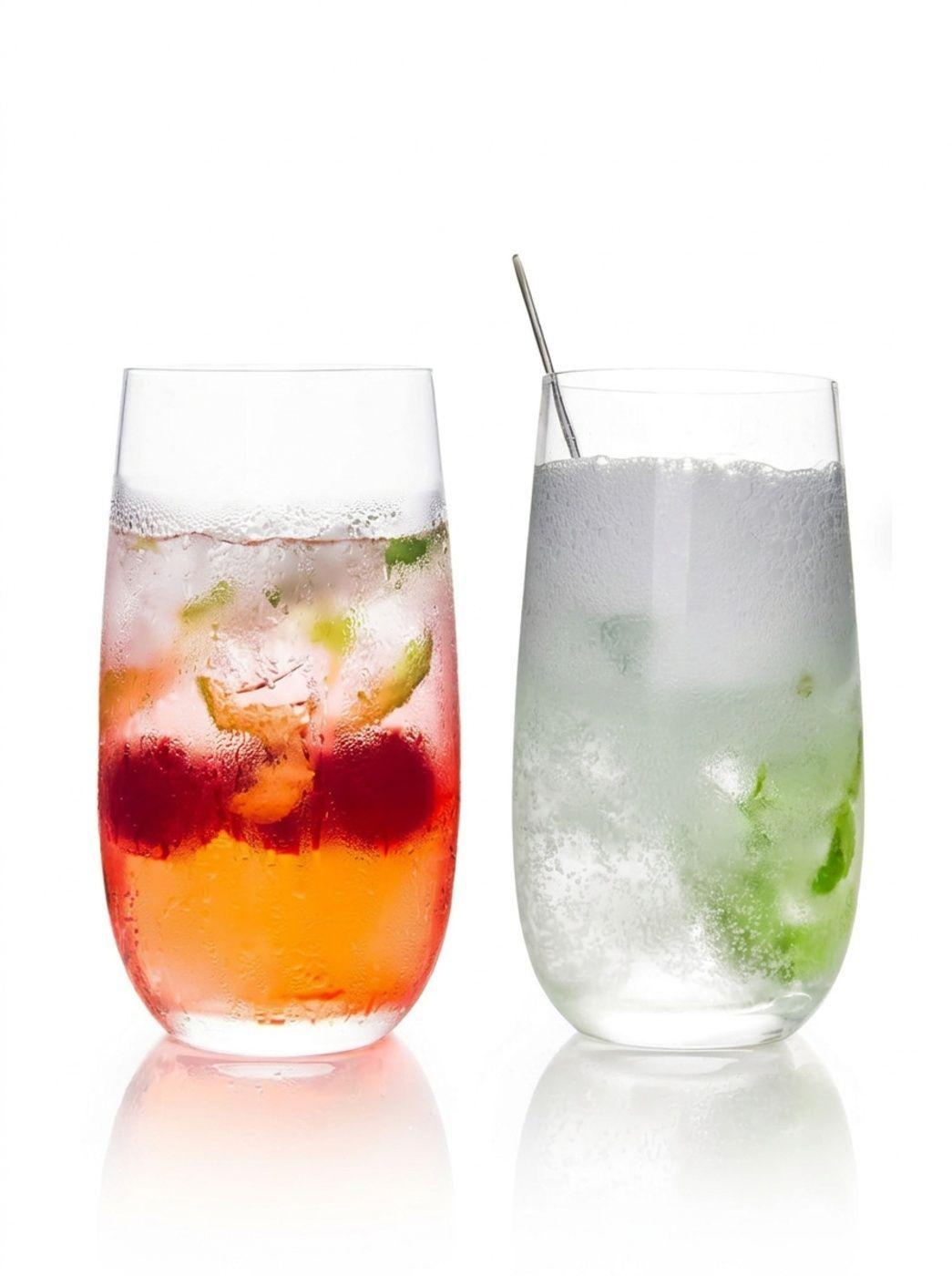 Set 6 Vasos Altos De Vidrio Dise o Gota De 500ml-2