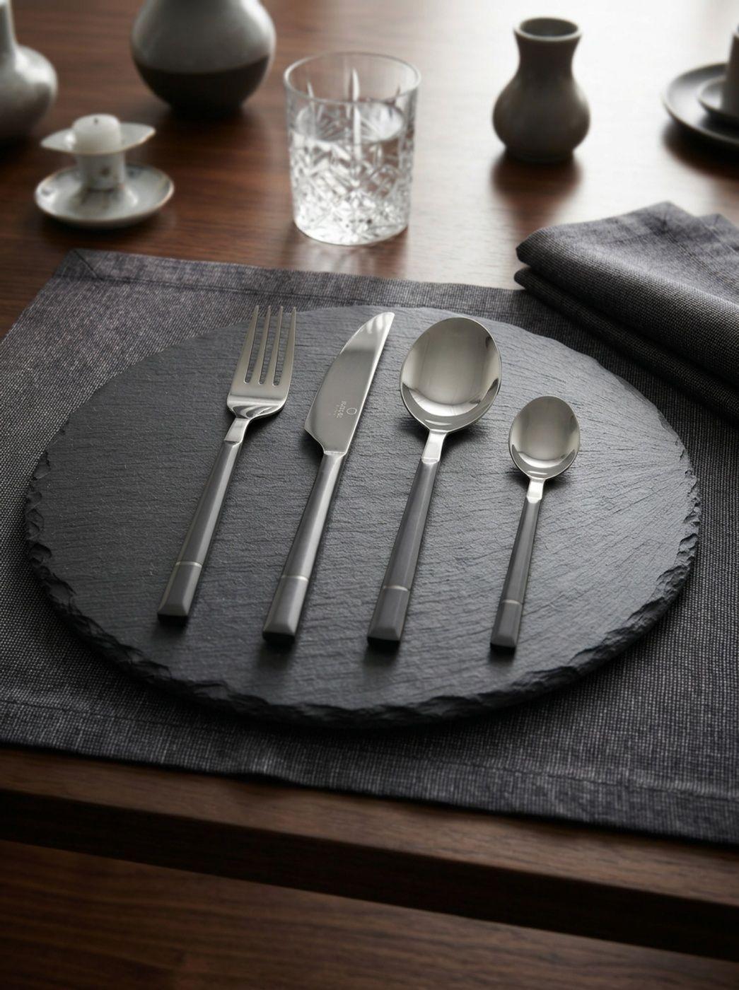 Set Cubiertos Elegantes De 24 Piezas Krons Estilo Marmol moderno-0
