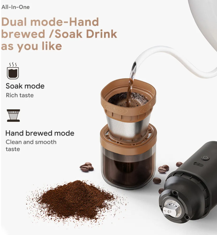 Molinillo de café eléctrico inalámbrico 2 en 1-4