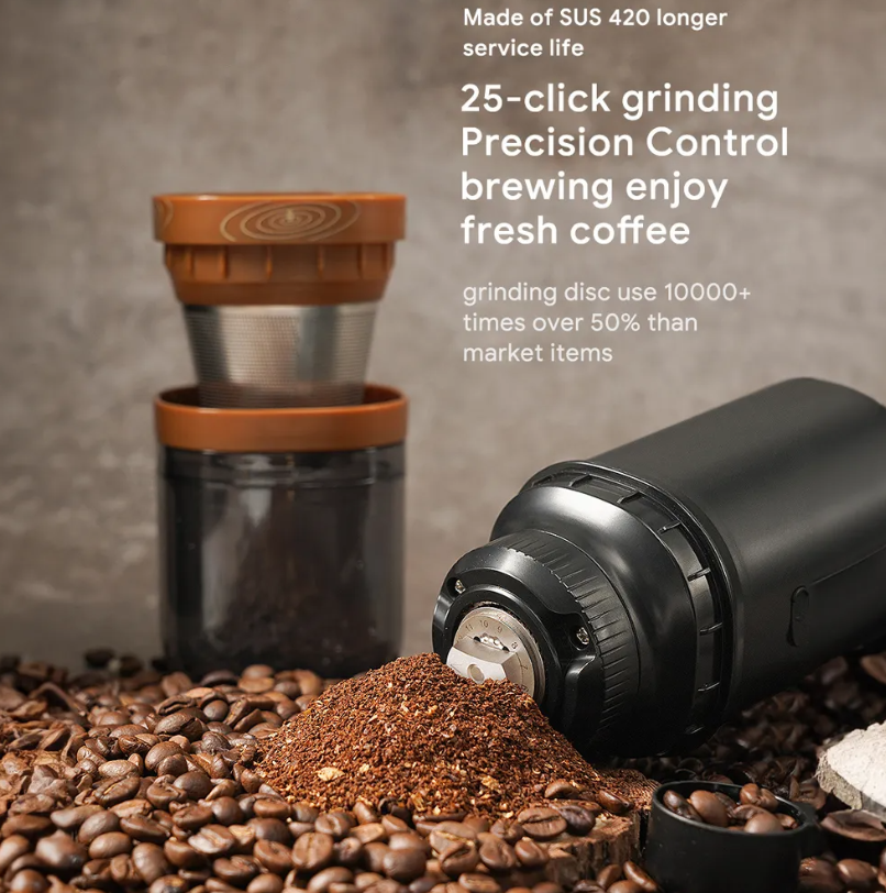 Molinillo de café eléctrico inalámbrico 2 en 1-6