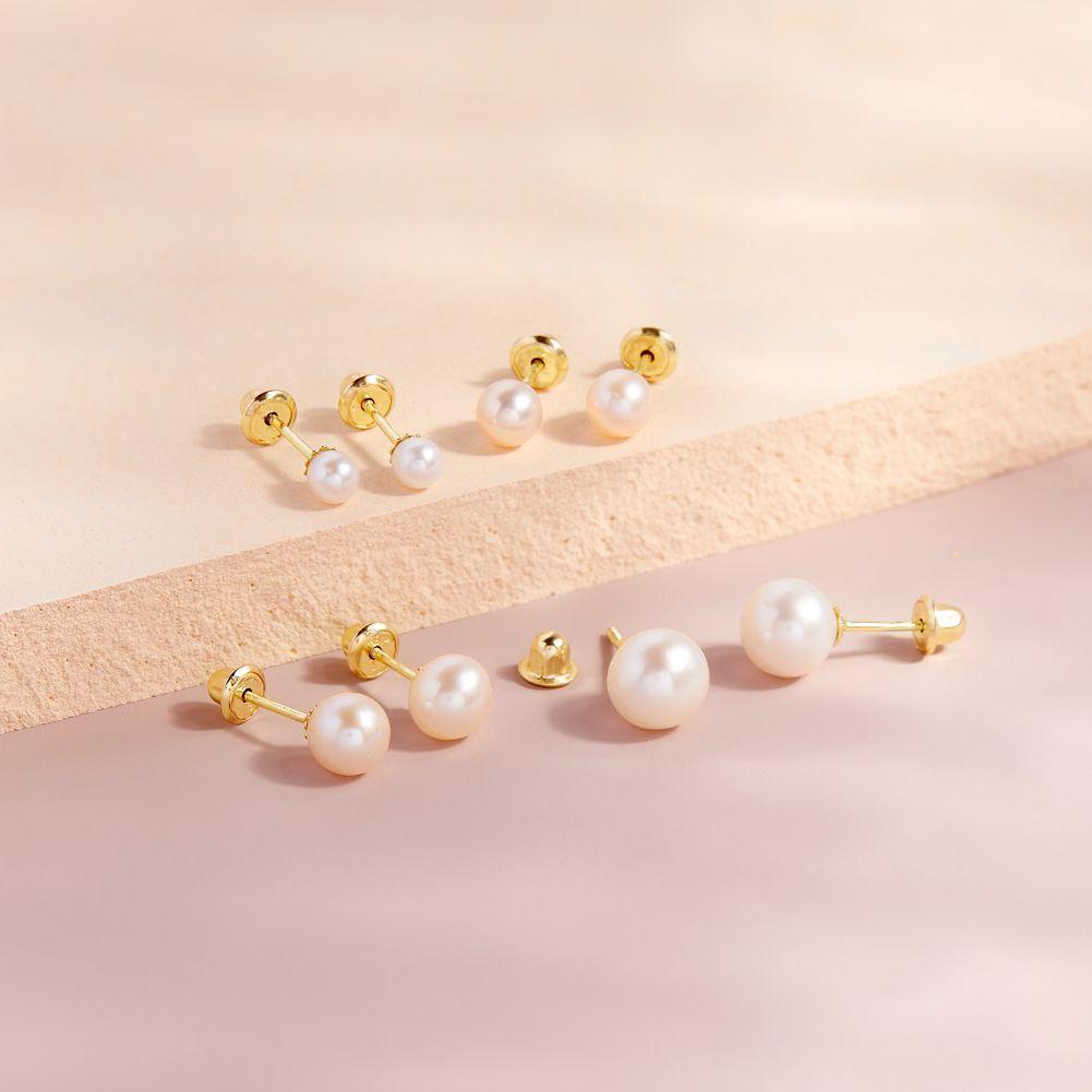 Aros de Perlas y Oro 18k-2