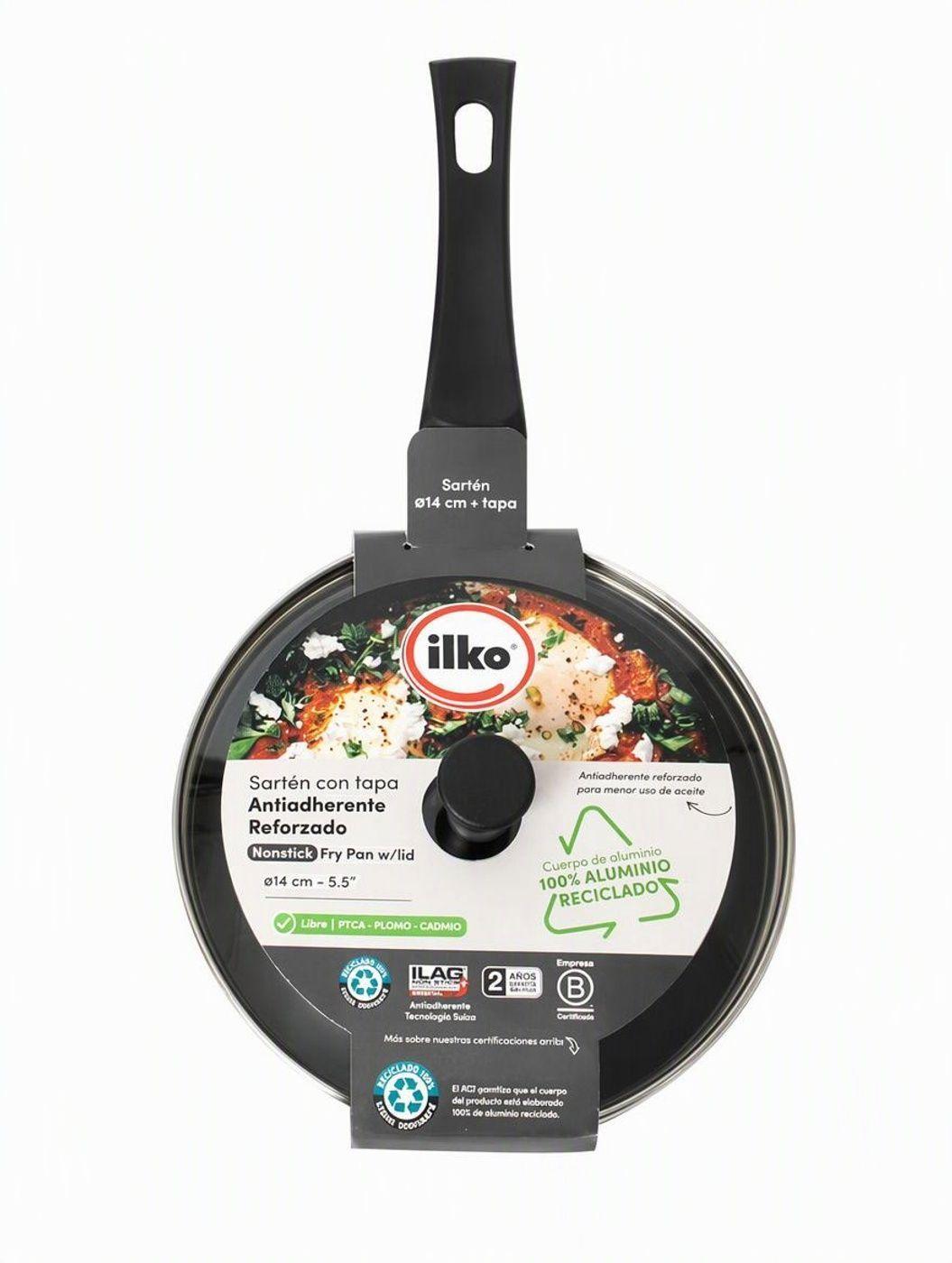 Sart n Con Tapa 14 Cm Every Day Aluminio Reciclado Gris 2 Piezas-1