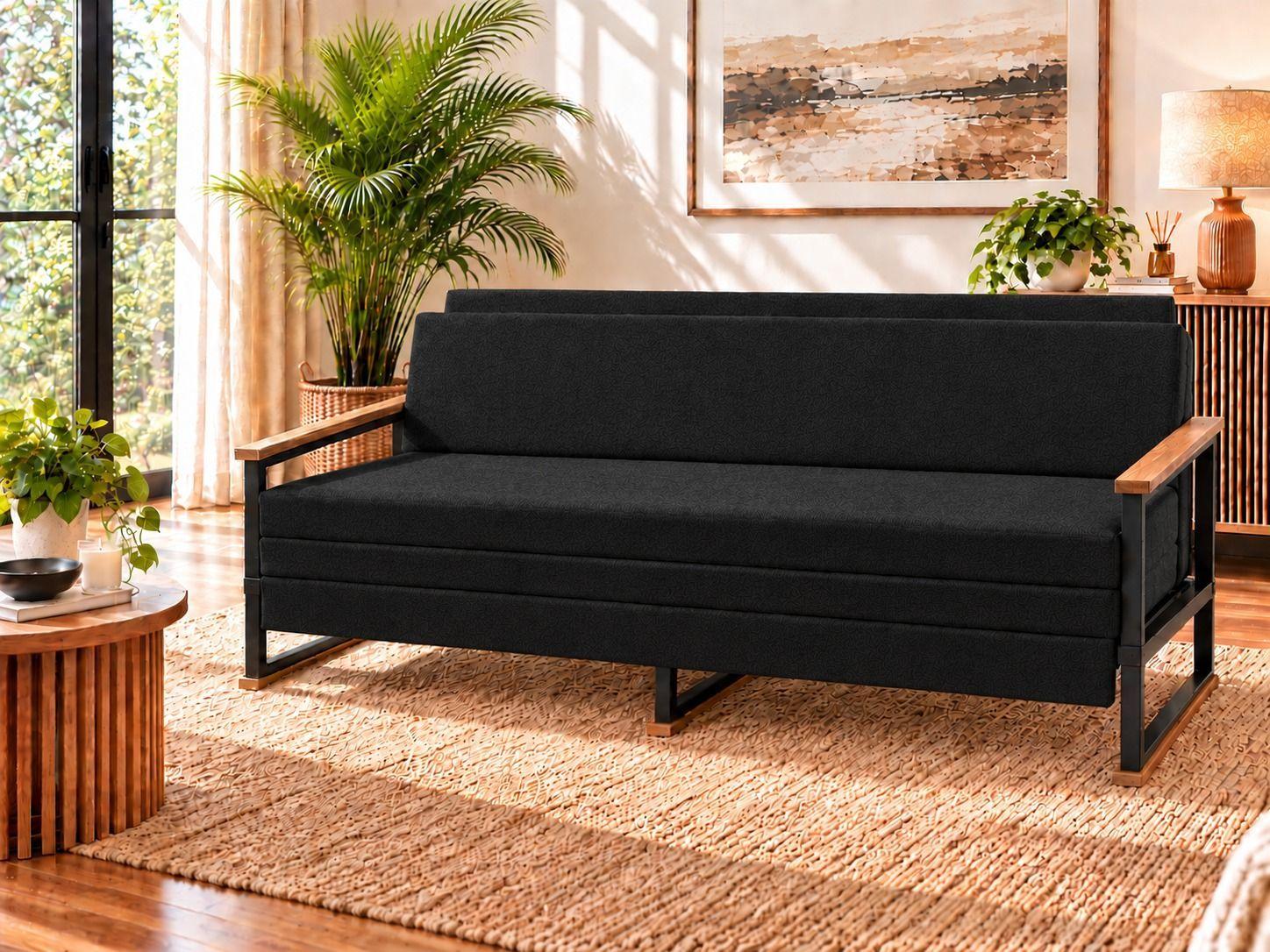 Futon Folk 2.0 Plazas " Negro"-0