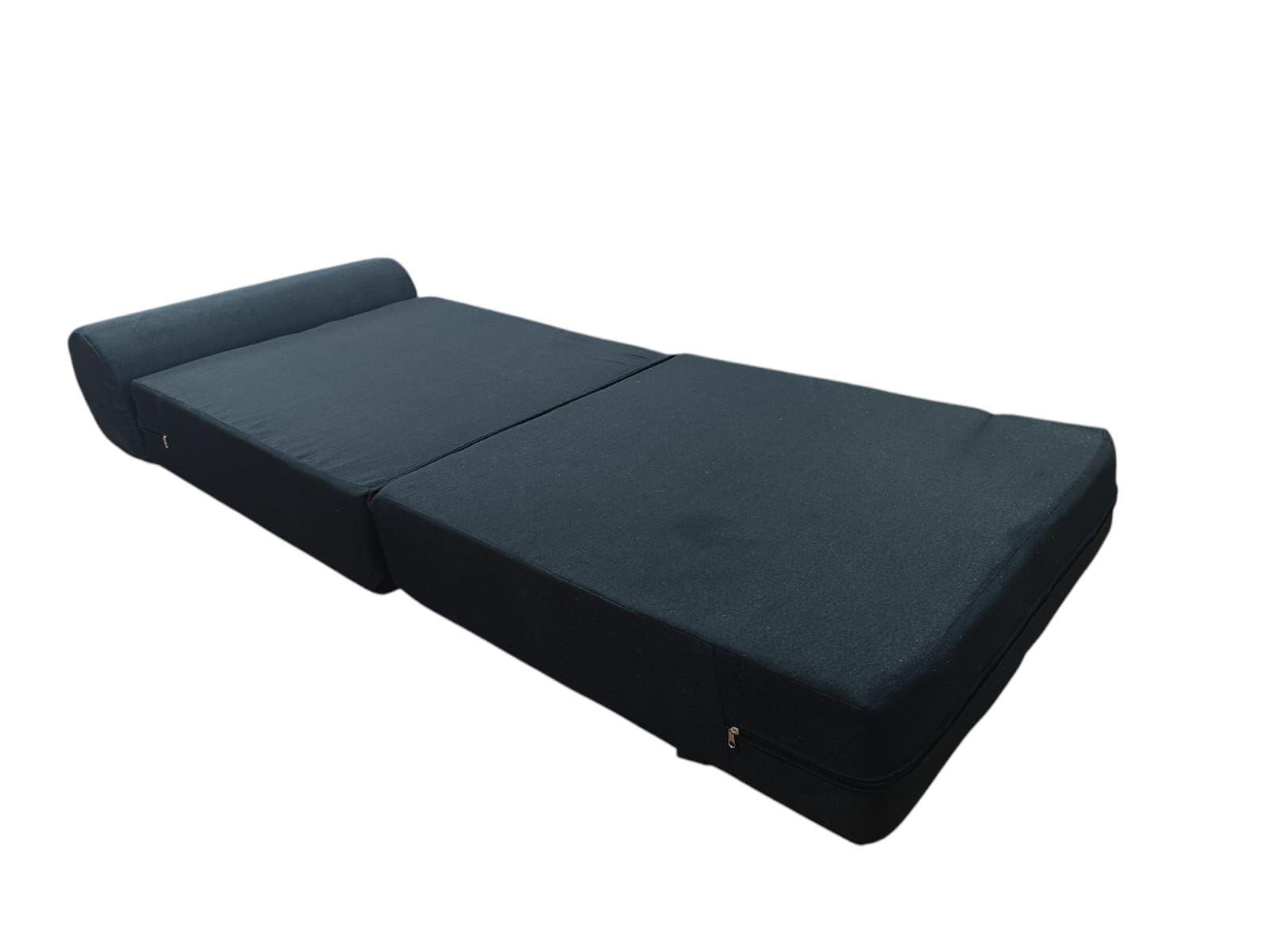 SOFA CAMA ESPUMA BLACKIE  NEGRO 190X105X18 1.5pza-2