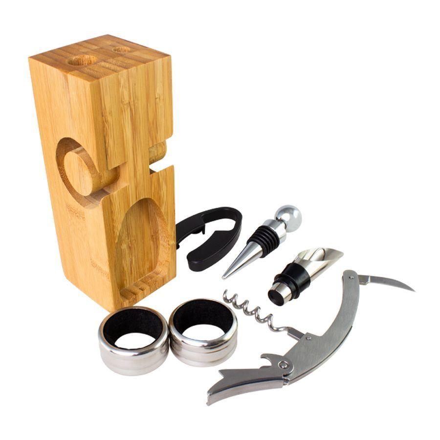 Set de Vino rectangular de Bamboo-2