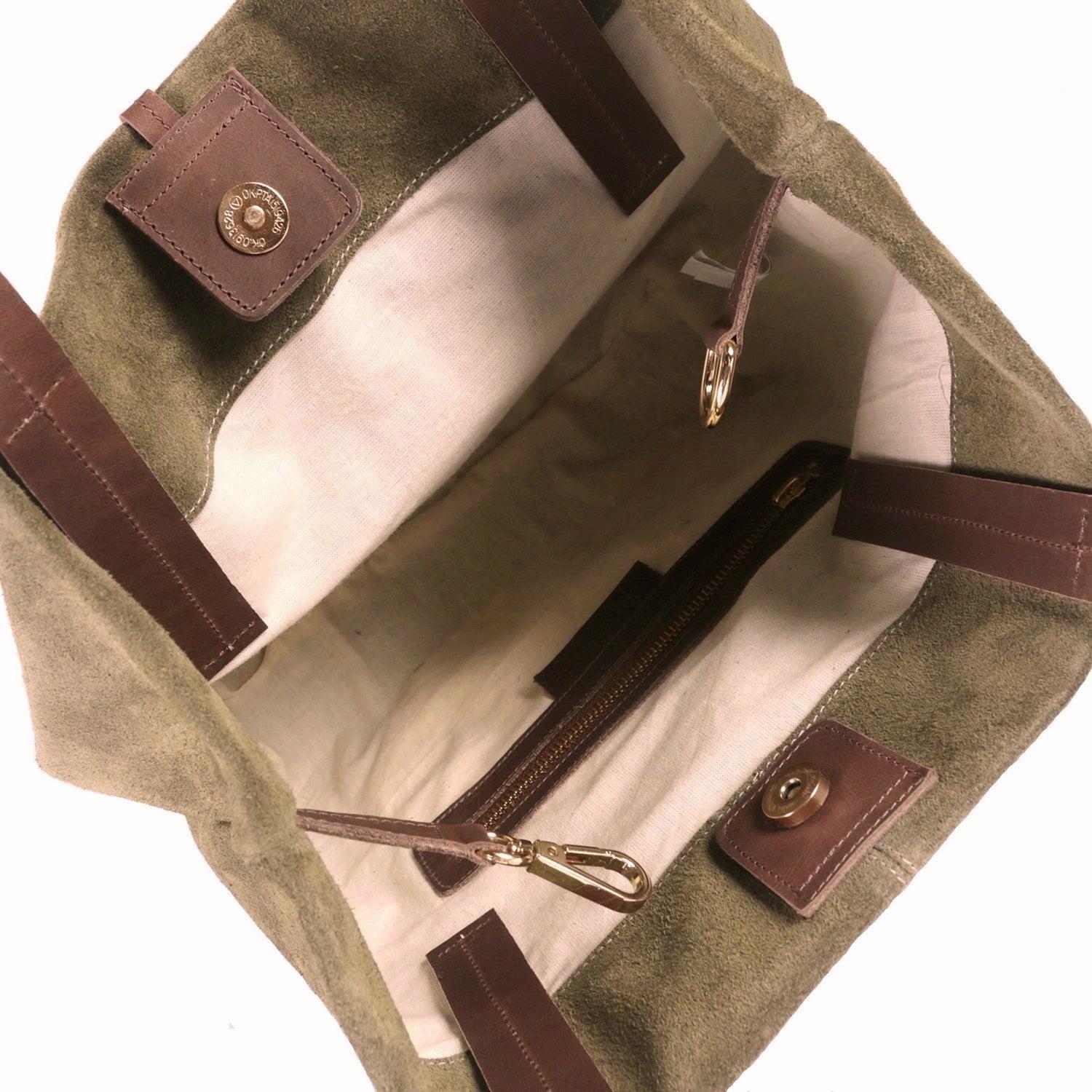 Cartera de cuero modelo JANE Oliva-3