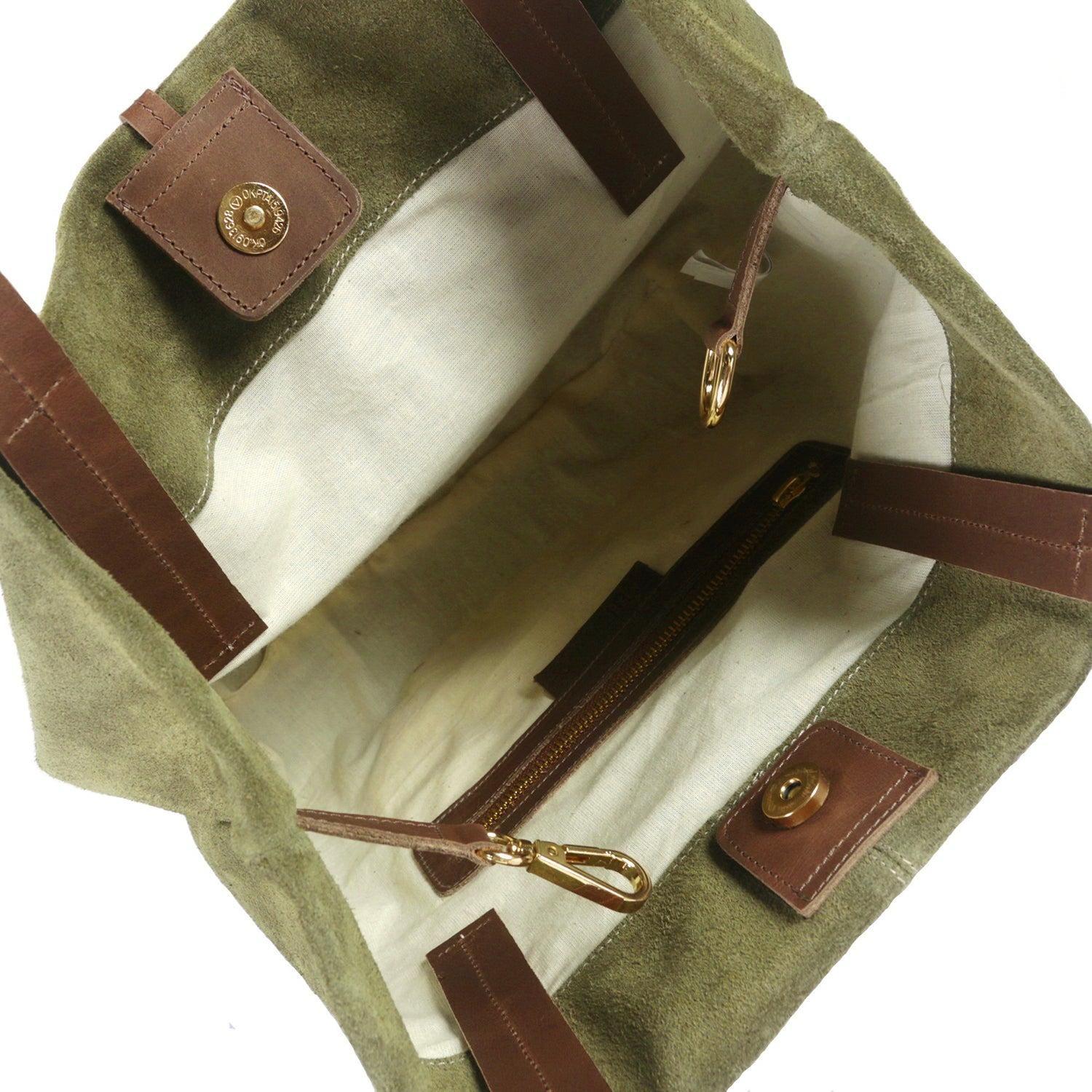 Cartera de cuero modelo JANE Oliva-3