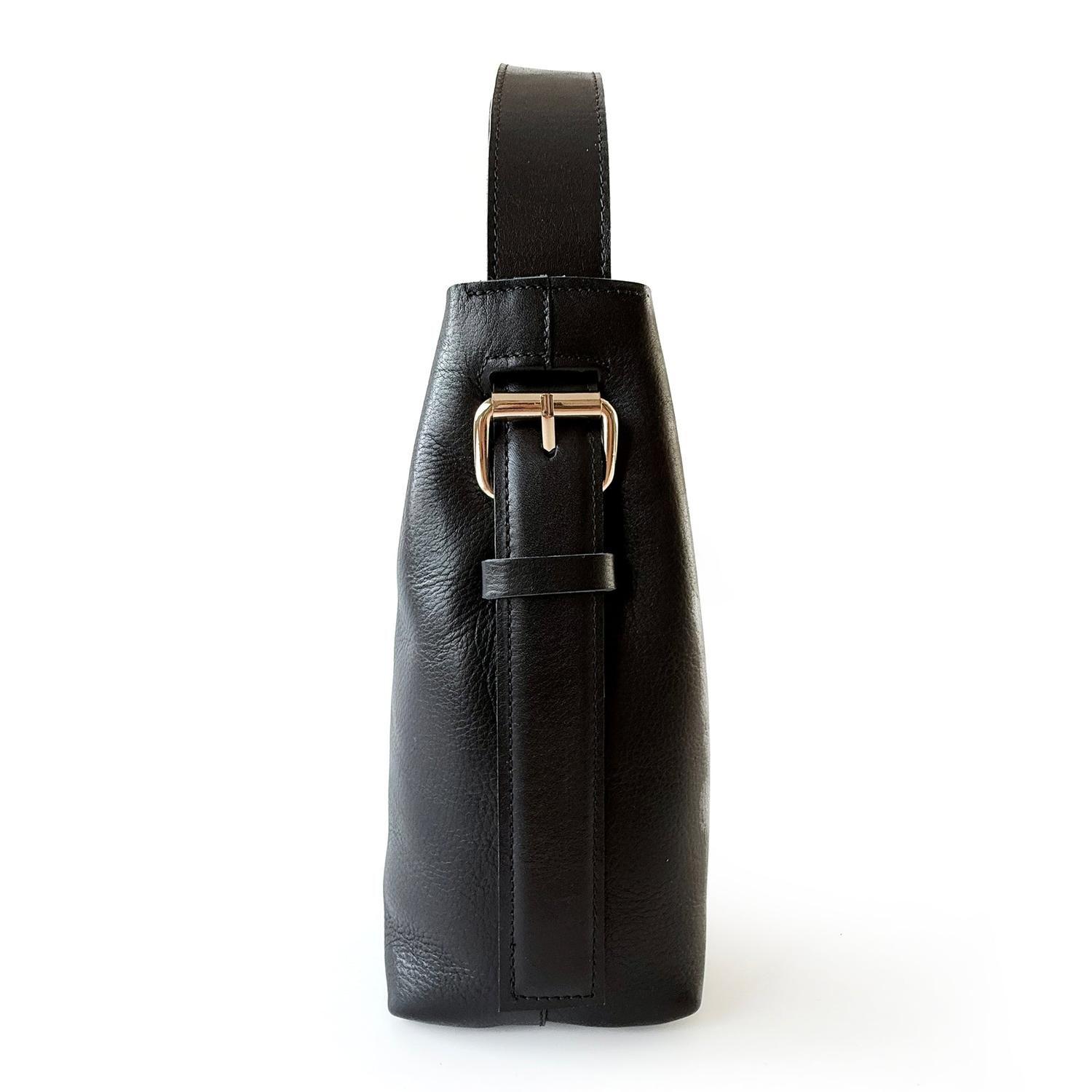 Cartera de cuero modelo PAULA Negro-3