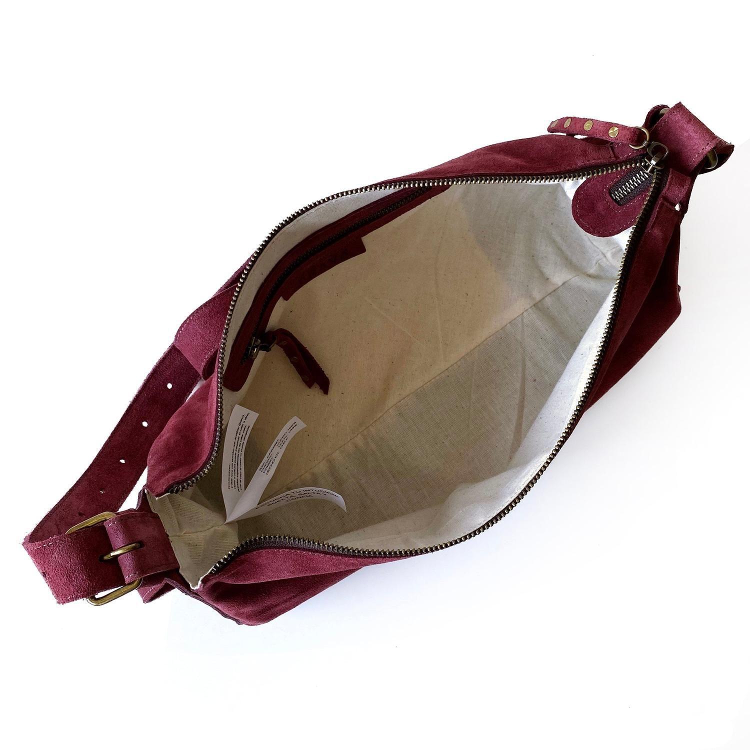 Cartera de cuero modelo REBECA burdeos-4