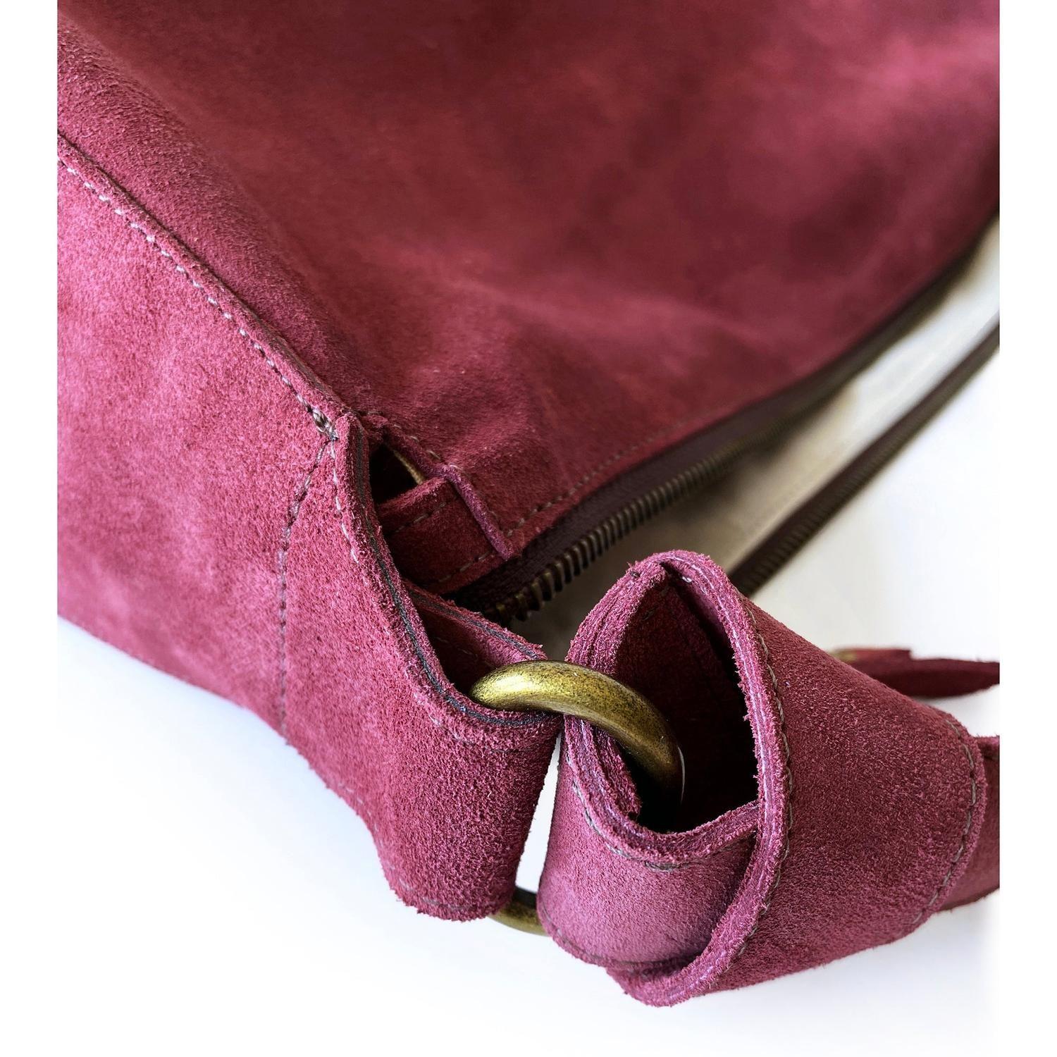 Cartera de cuero modelo REBECA burdeos-5