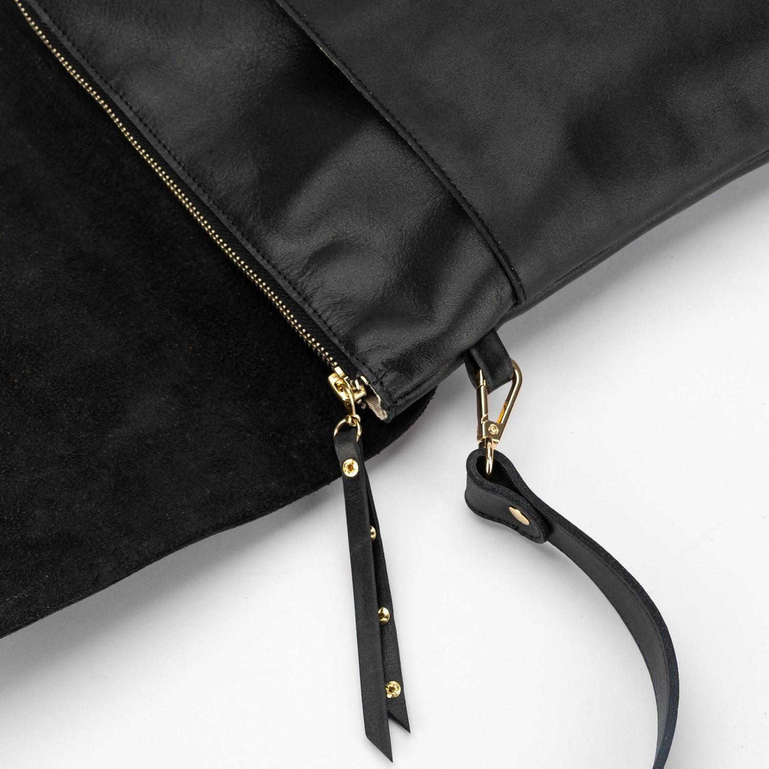 Bandolera de cuero modelo PAZ negro-4