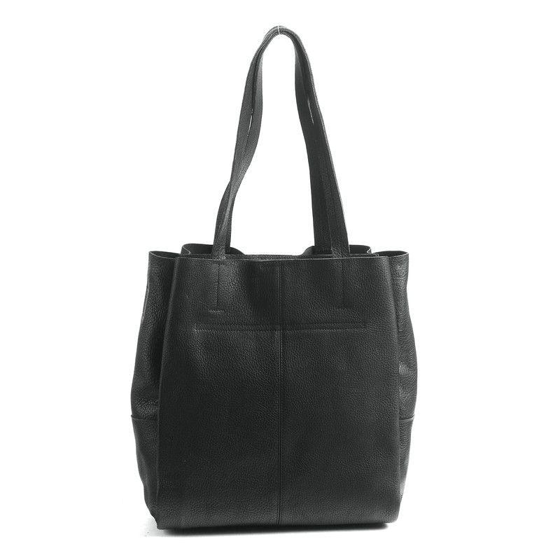 Cartera de cuero modelo Simone Negro-2