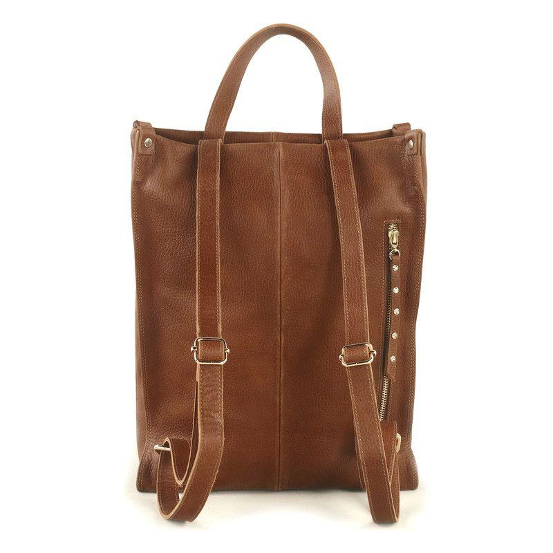 Mochila de cuero modelo Isabel Cognac-2