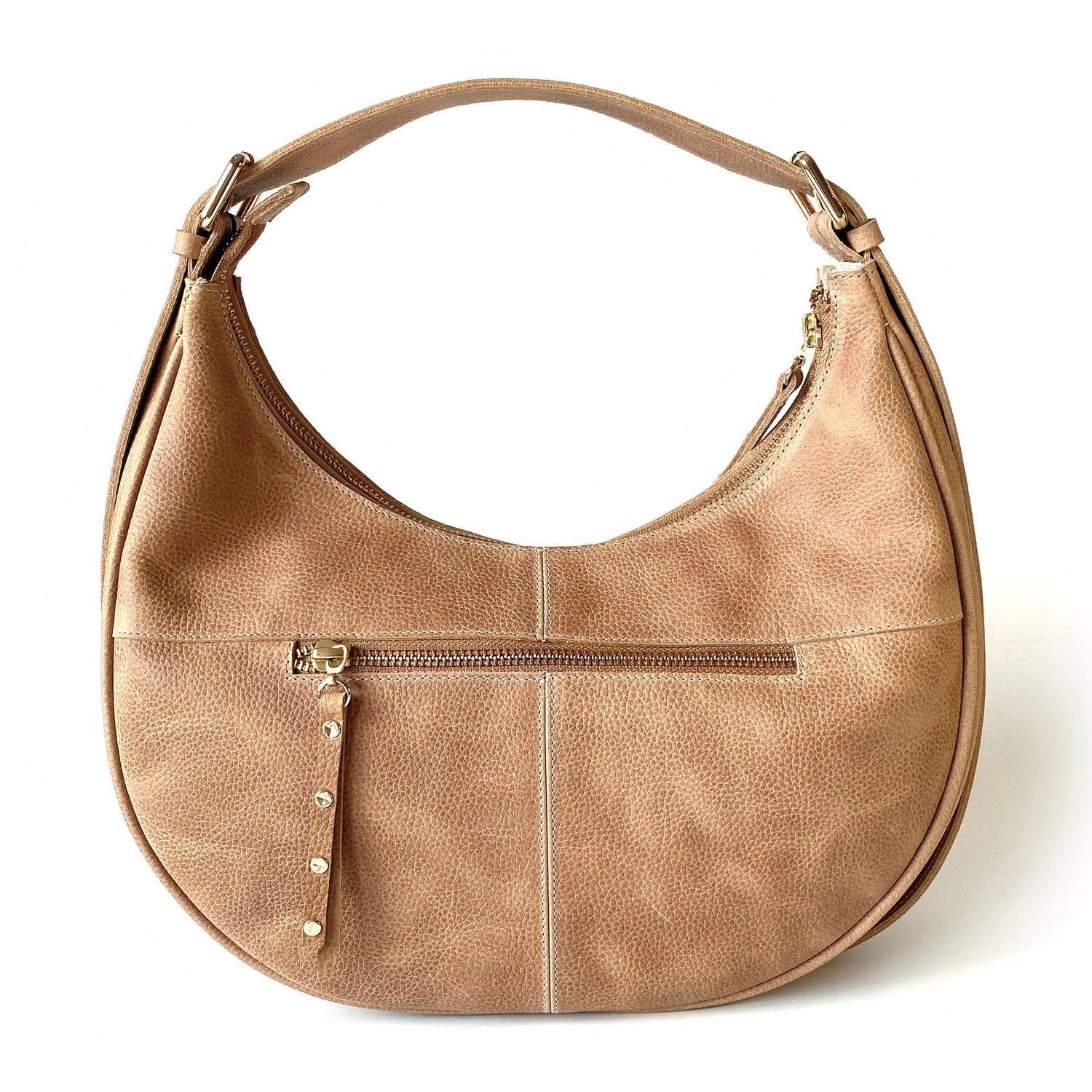 Cartera de cuero modelo ISIDORA Tostado-2