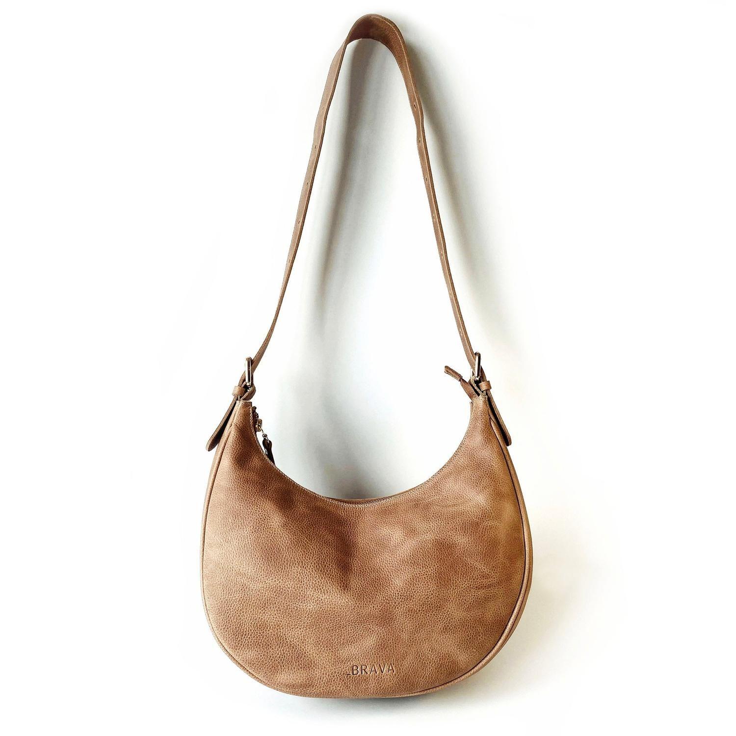 Cartera de cuero modelo ISIDORA Tostado-3