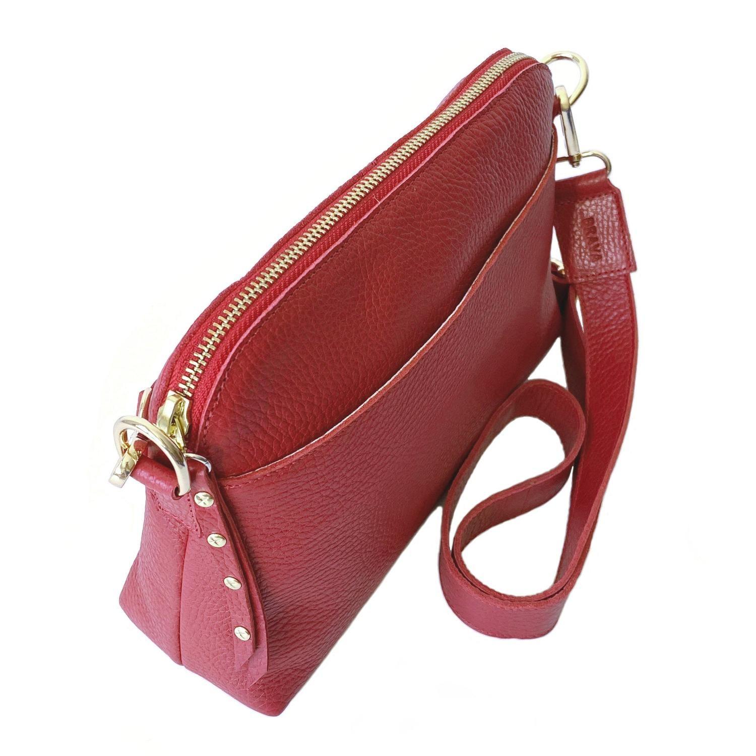 Cartera de cuero modelo MAITE Rojo-1