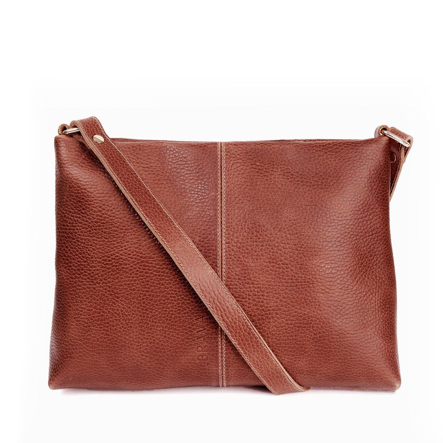 Bandolera de cuero modelo ALICE Cognac-2
