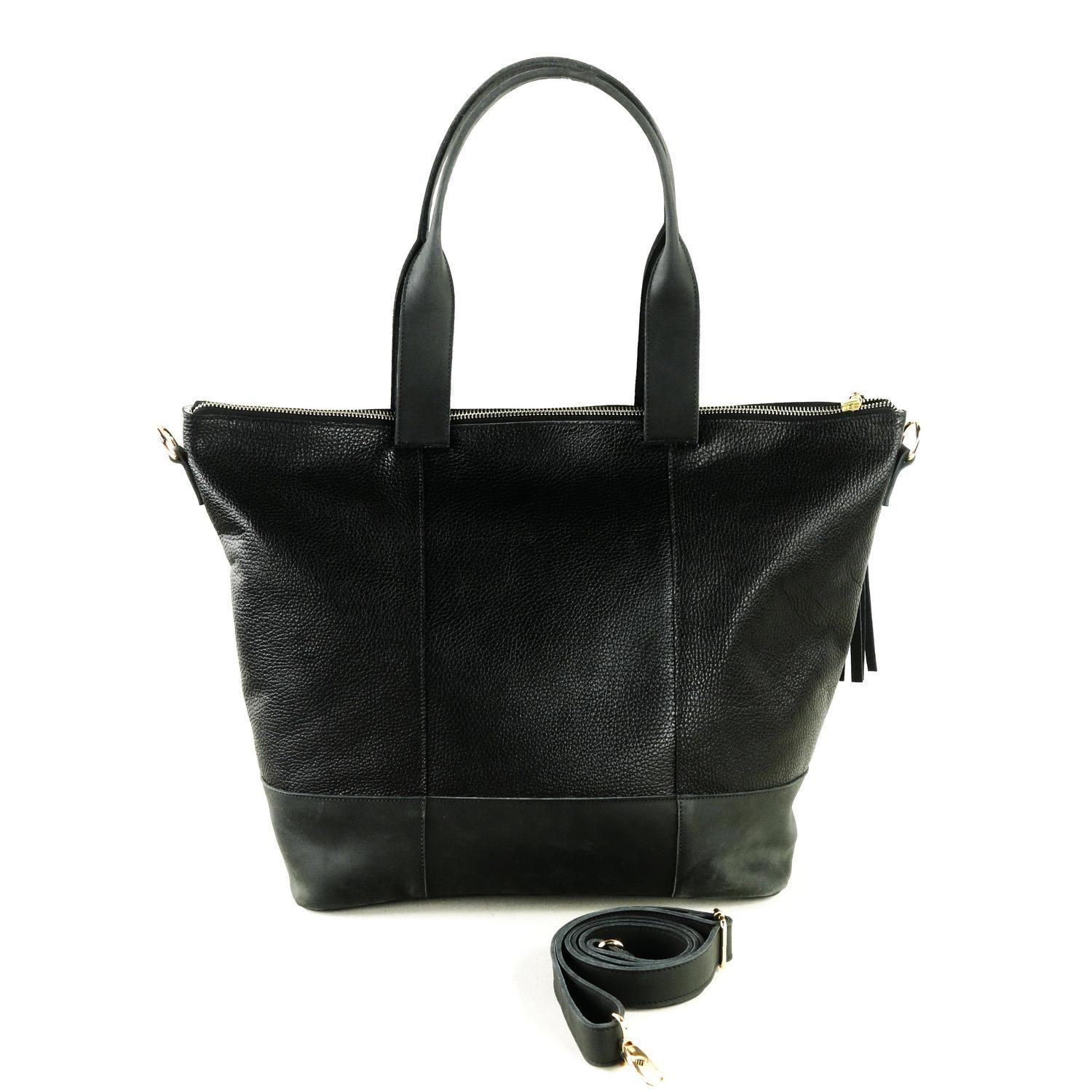 Cartera de cuero modelo GABRIELA Negro-2