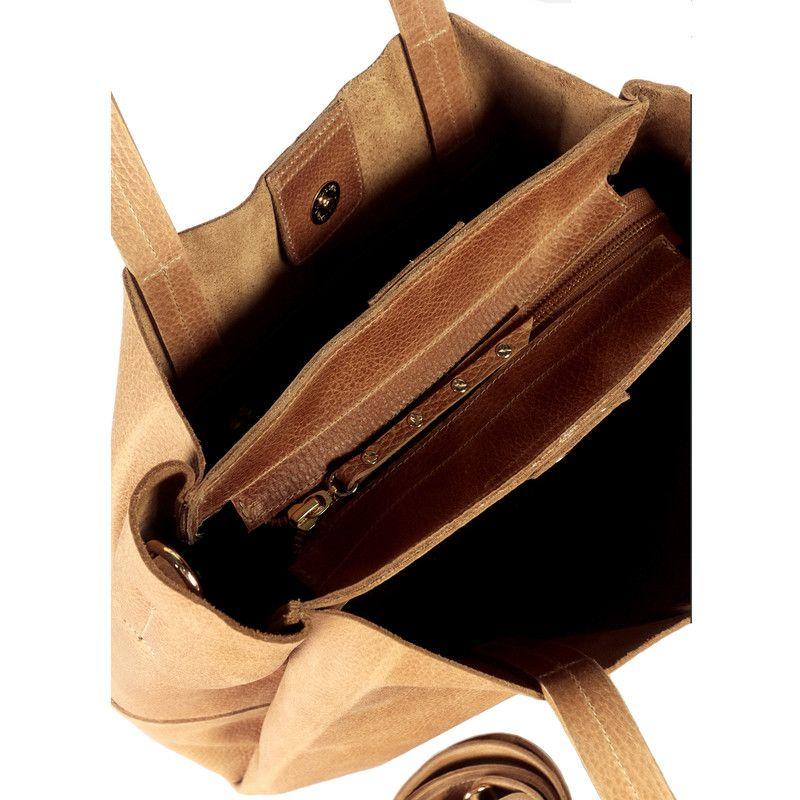 Cartera de cuero modelo Simone Miel-3