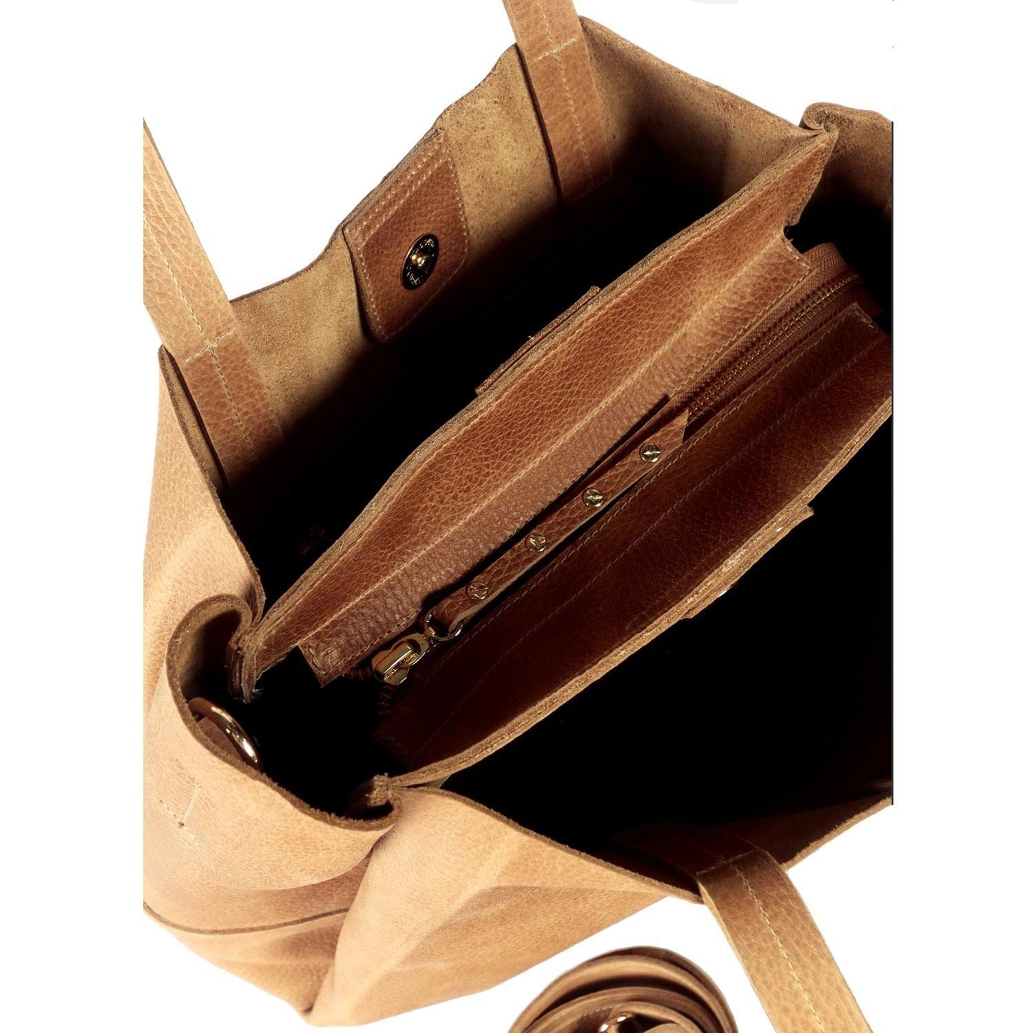 Cartera de cuero modelo SIMONE Miel-3