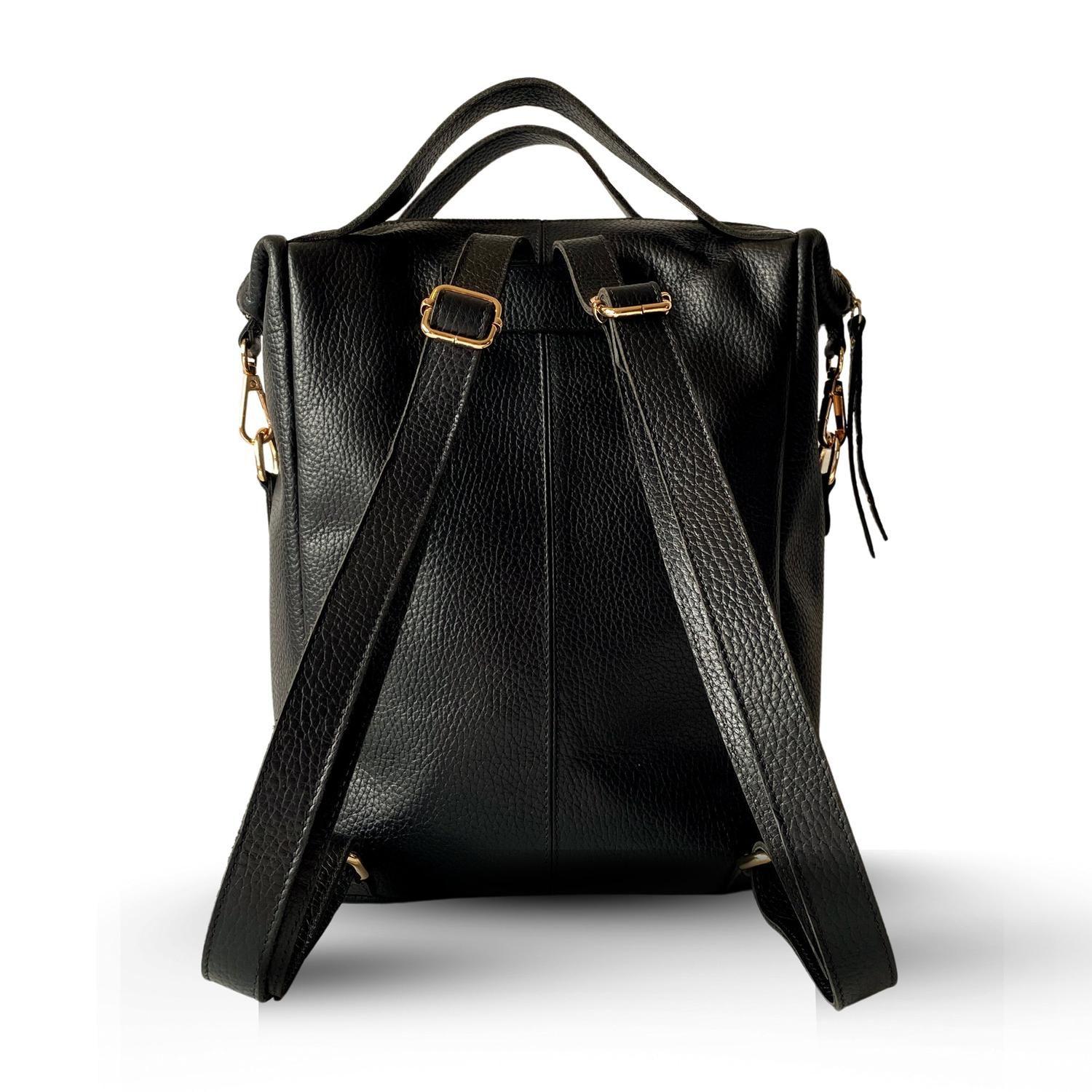 Mochila de cuero modelo MATILDE Negro-2