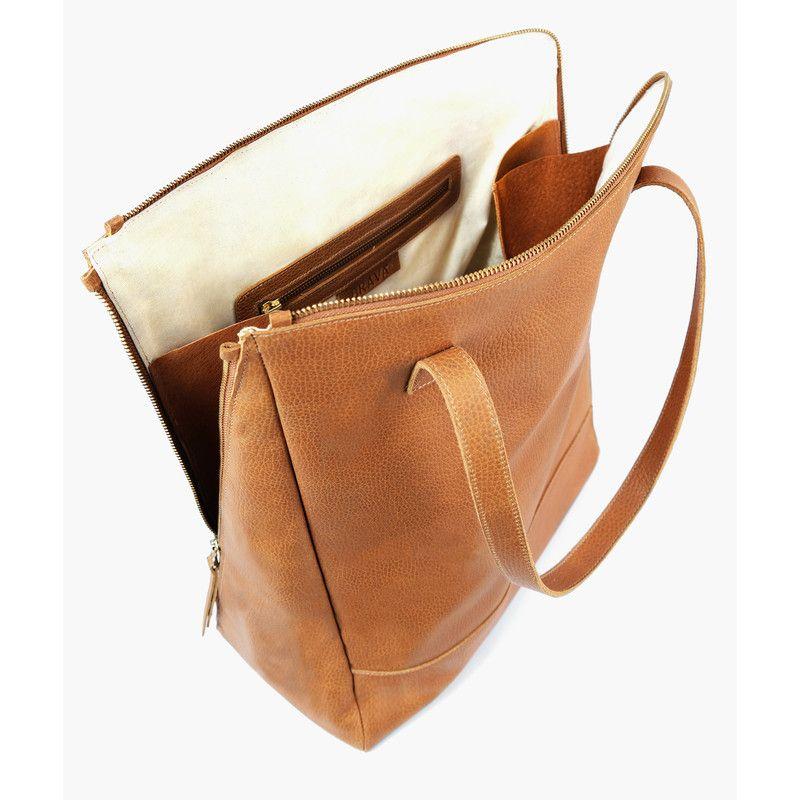Cartera de cuero modelo Josephine Miel-3