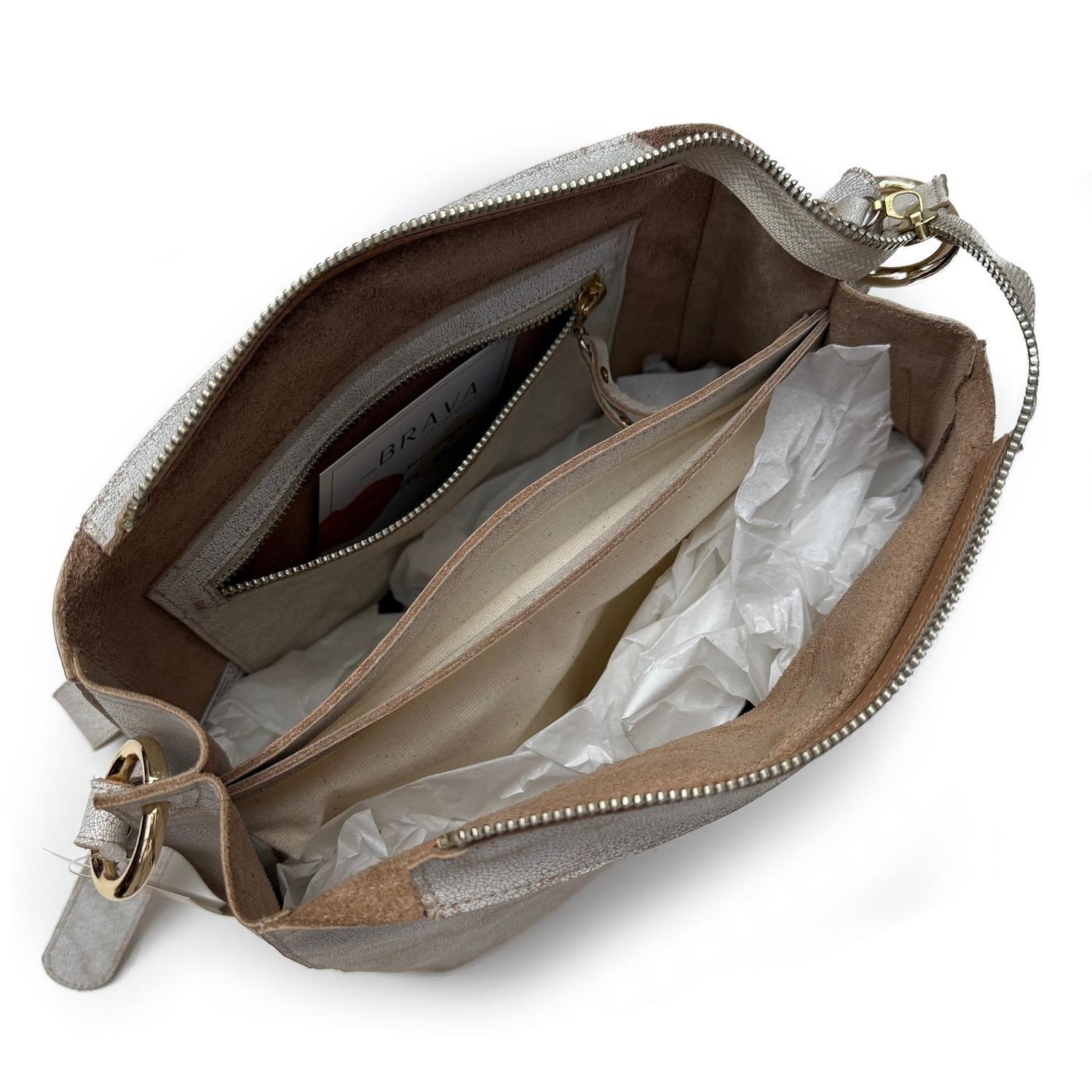 Bandolera de cuero modelo AMELIA Off White-4