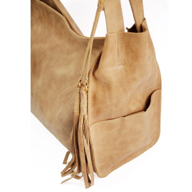 Cartera de cuero modelo Frida Miel-3