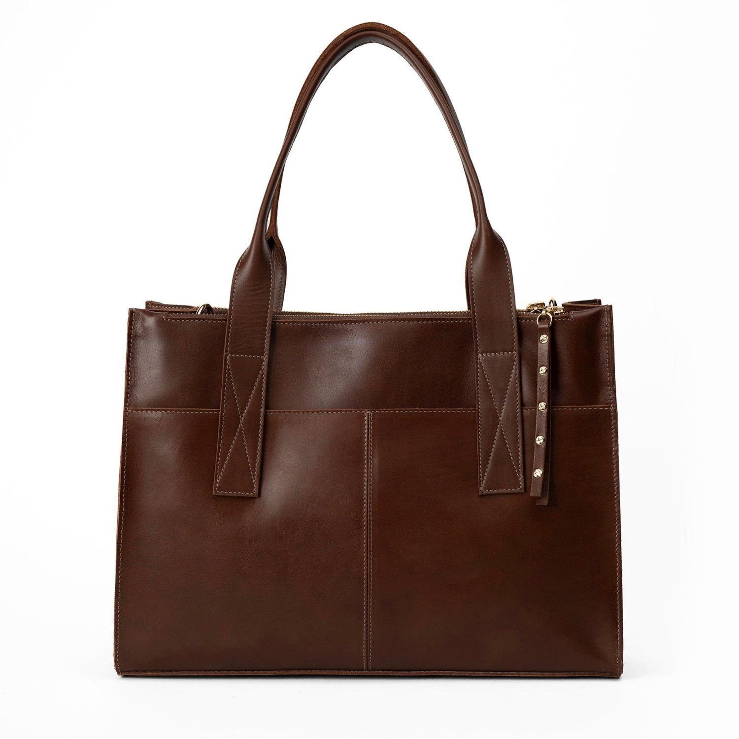 Cartera ejecutiva de cuero modelo ALFONSINA Marrón-3