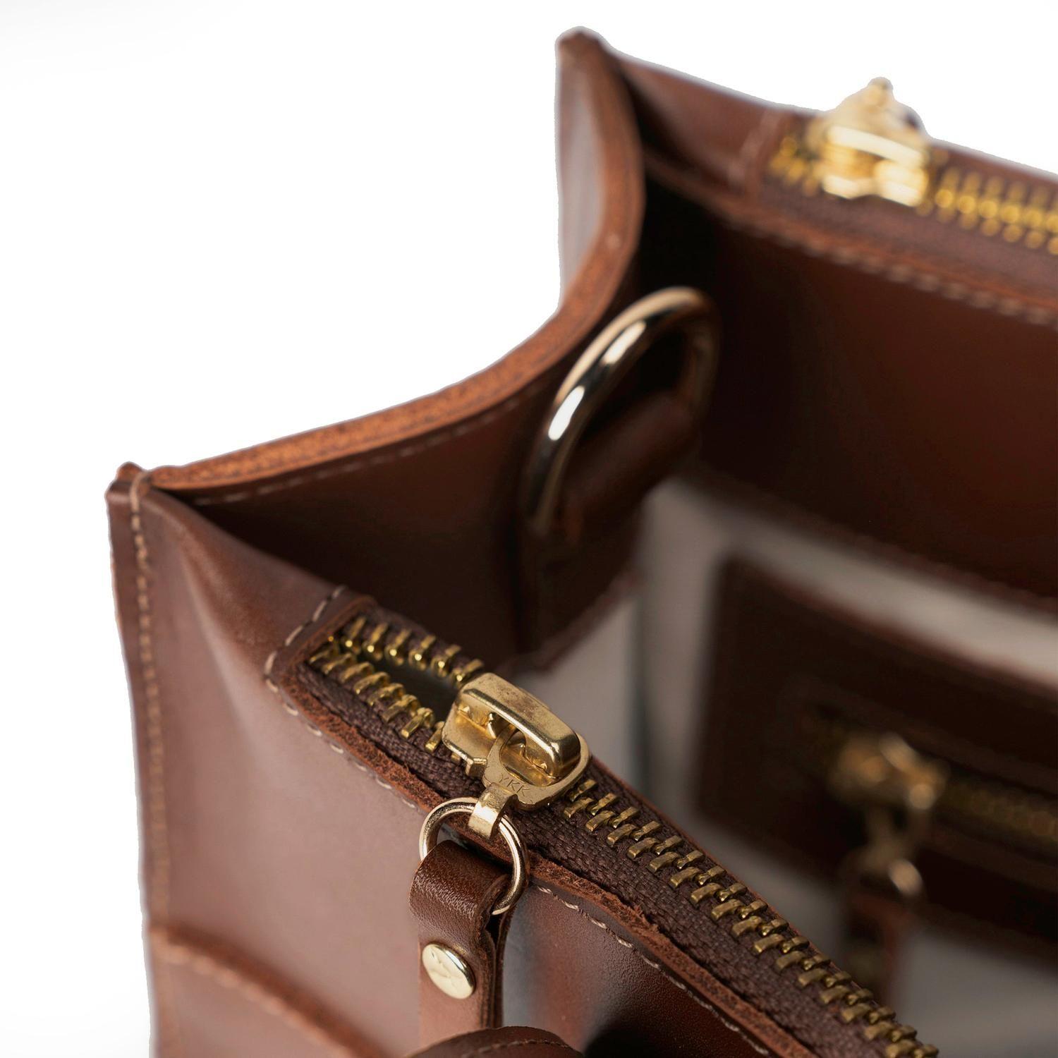 Cartera ejecutiva de cuero modelo ALFONSINA Marrón-4