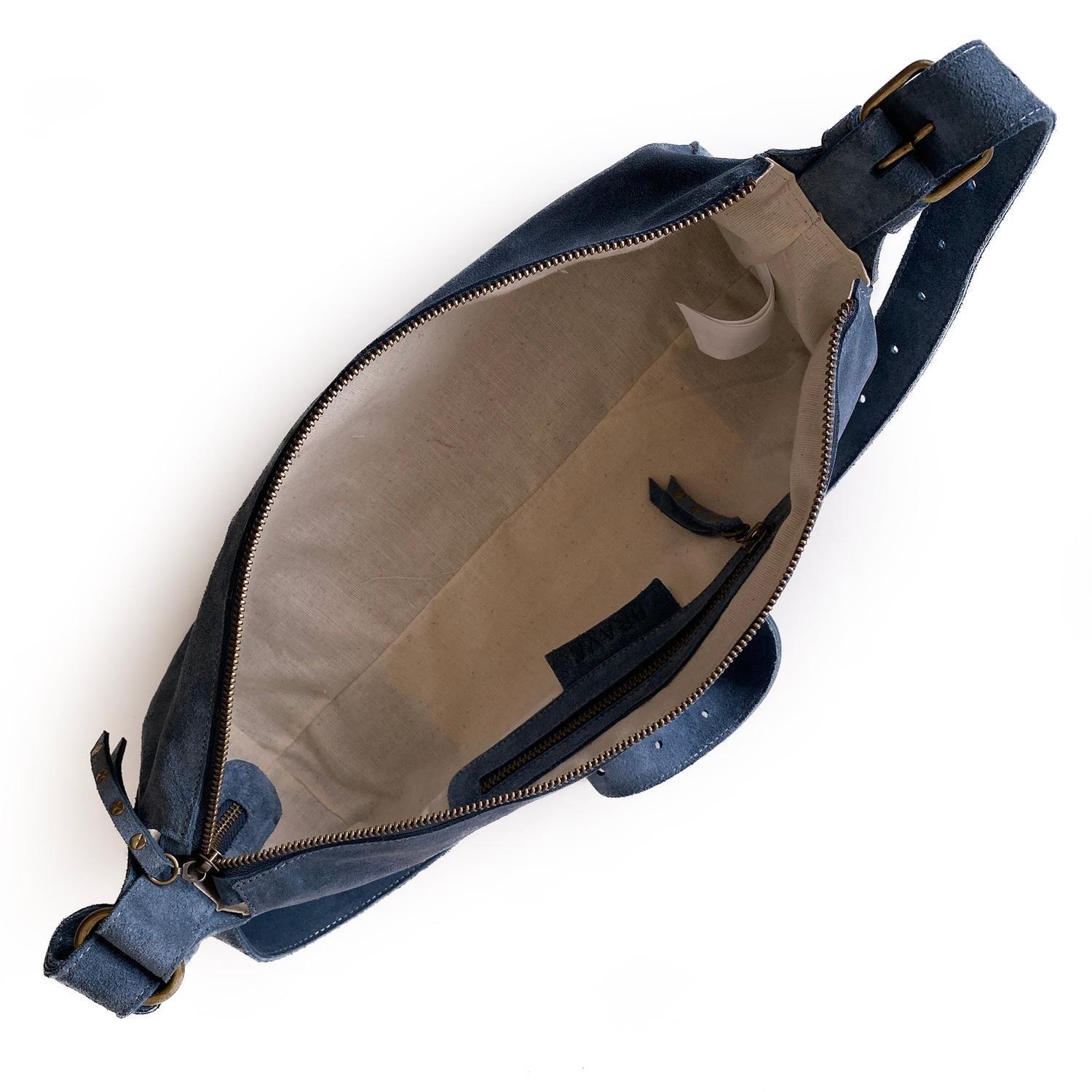 Cartera de cuero modelo REBECA azul-4