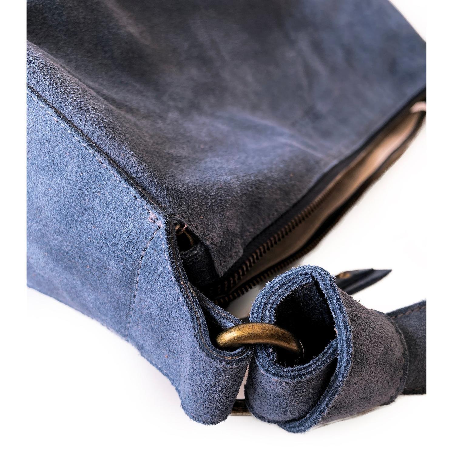 Cartera de cuero modelo REBECA azul-5