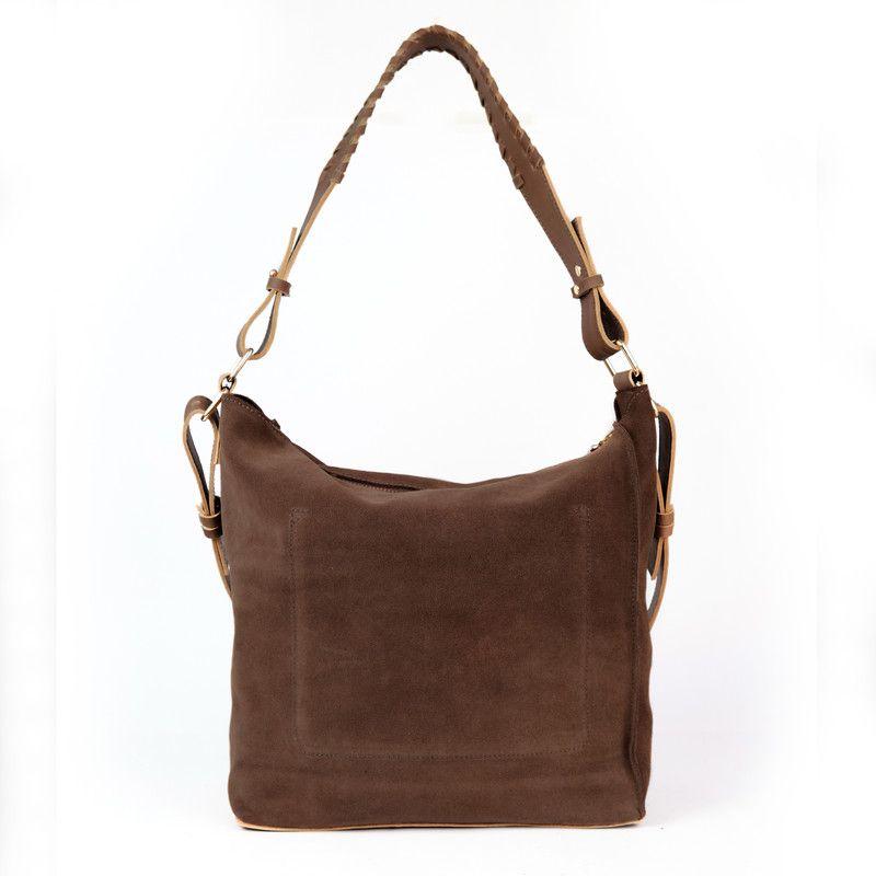 Cartera de cuero modelo Virginia Café Oscuro-2