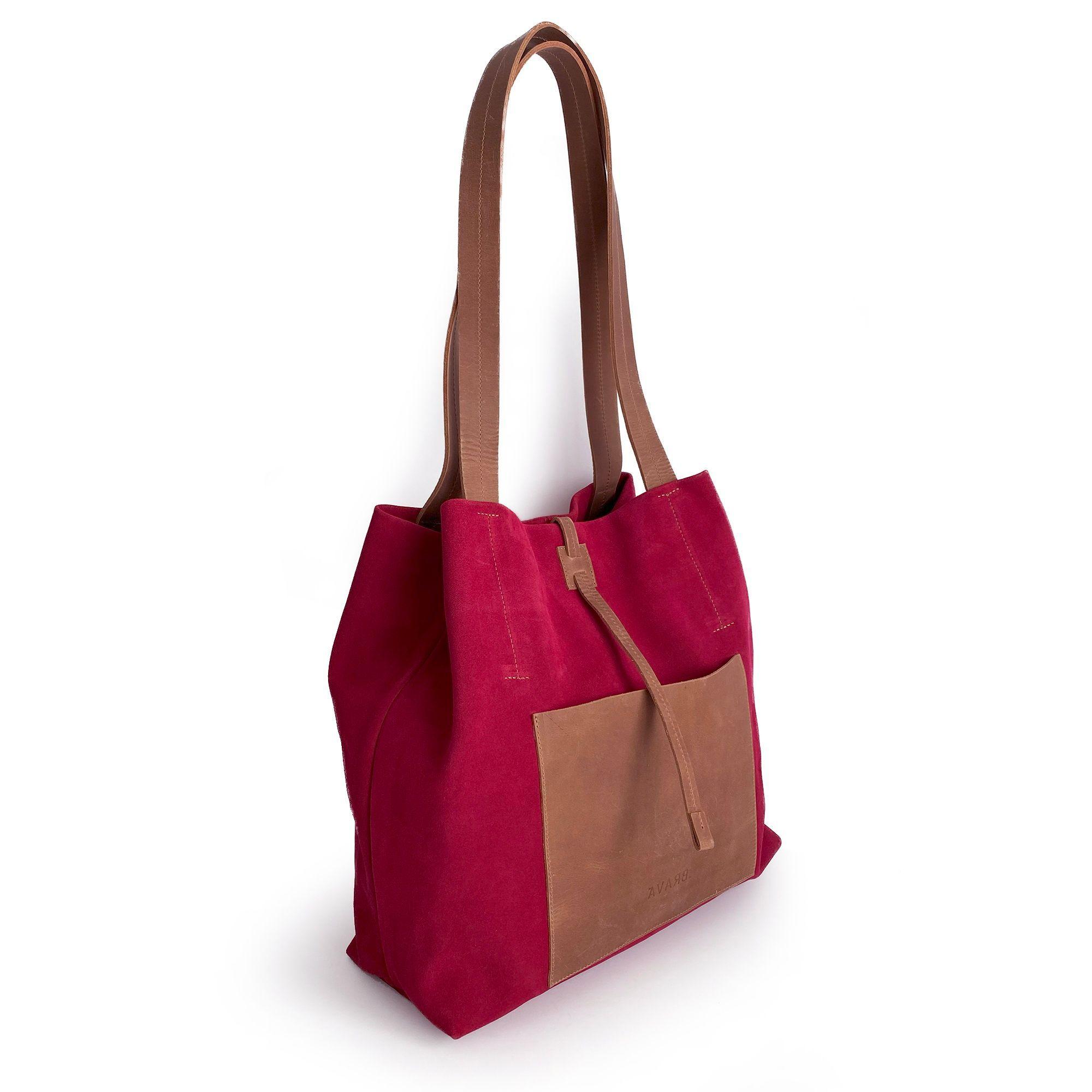 Cartera de cuero modelo Jane Guinda-2