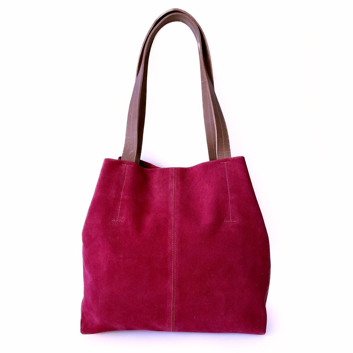 Cartera de cuero modelo JANE Guinda-3