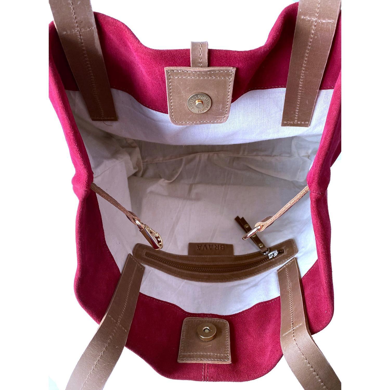 Cartera de cuero modelo JANE Guinda-4