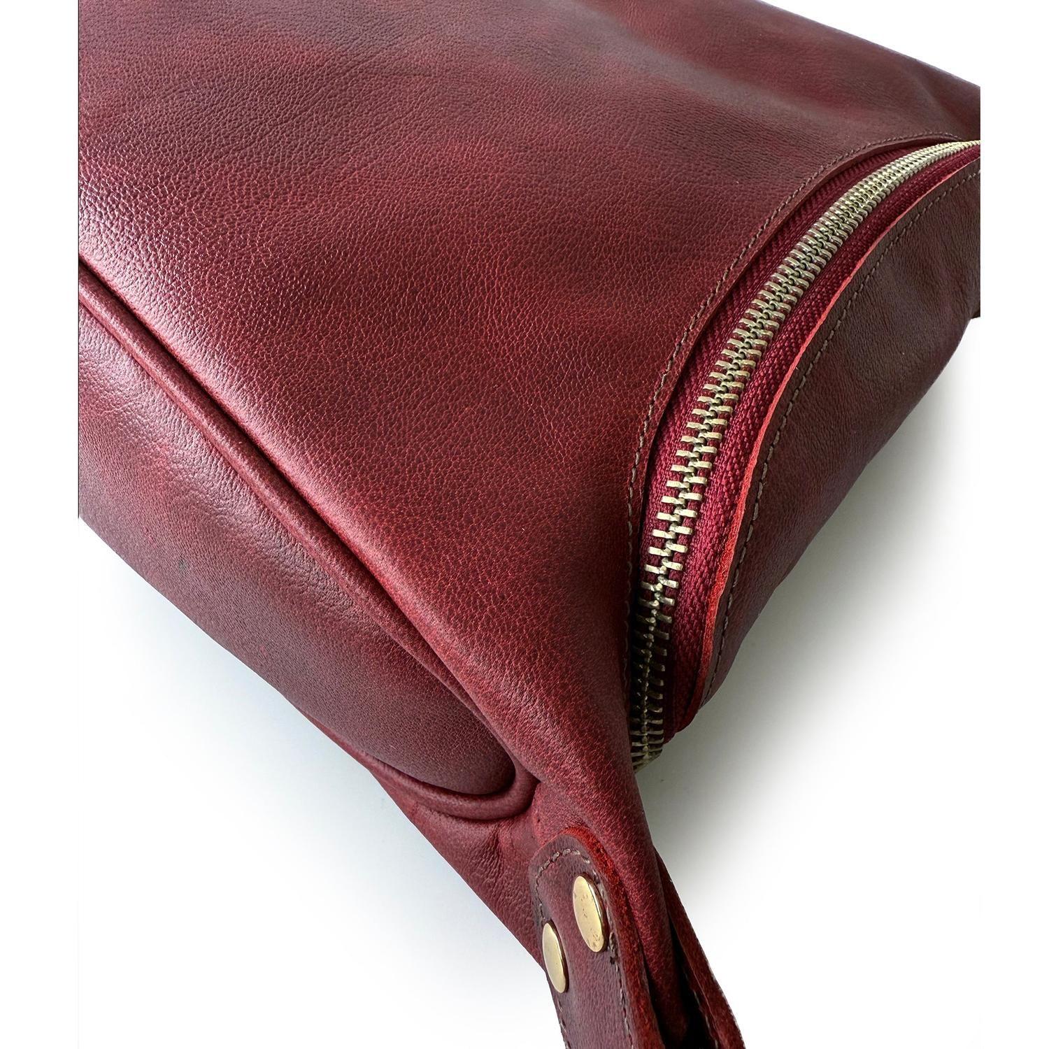 Bandolera de cuero modelo FELICIA Burdeos-4