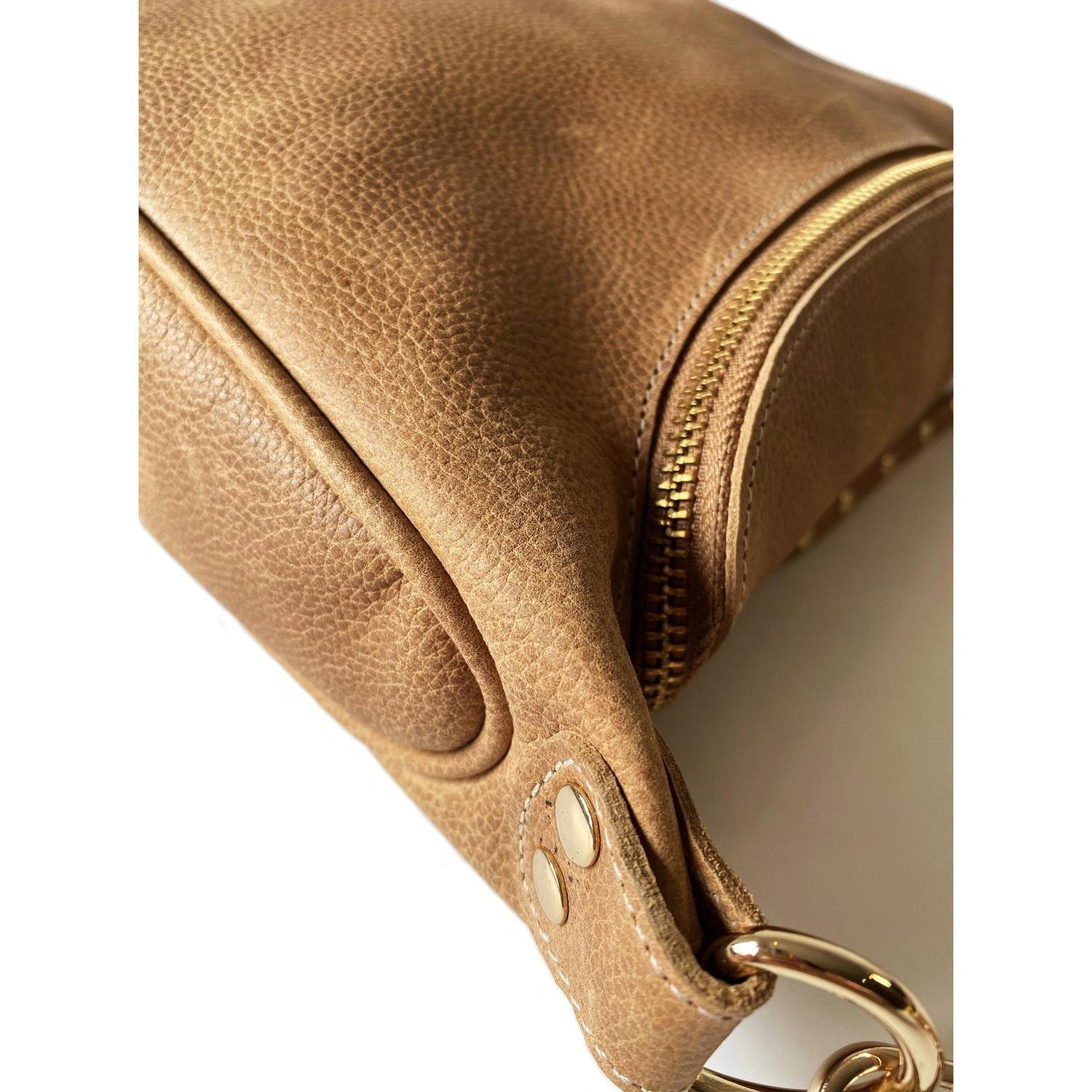 Bandolera de cuero modelo FELICIA Tostado-5