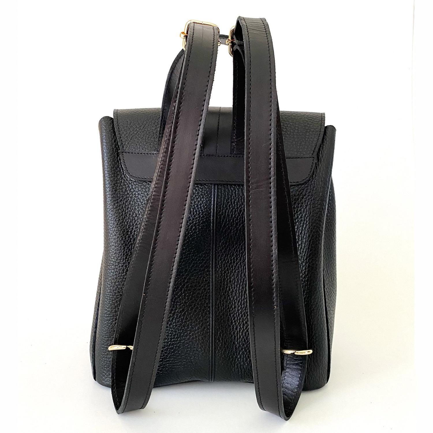 Mochila de cuero modelo ELENA Black-2