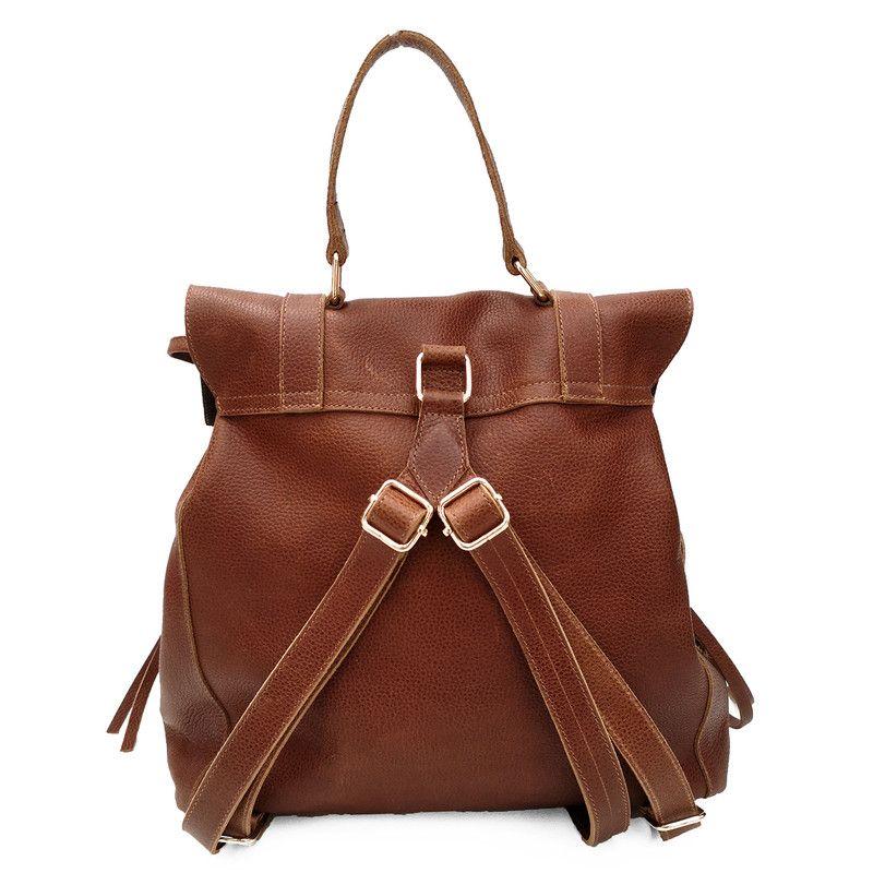 Mochila de cuero modelo Gala Cognac-2