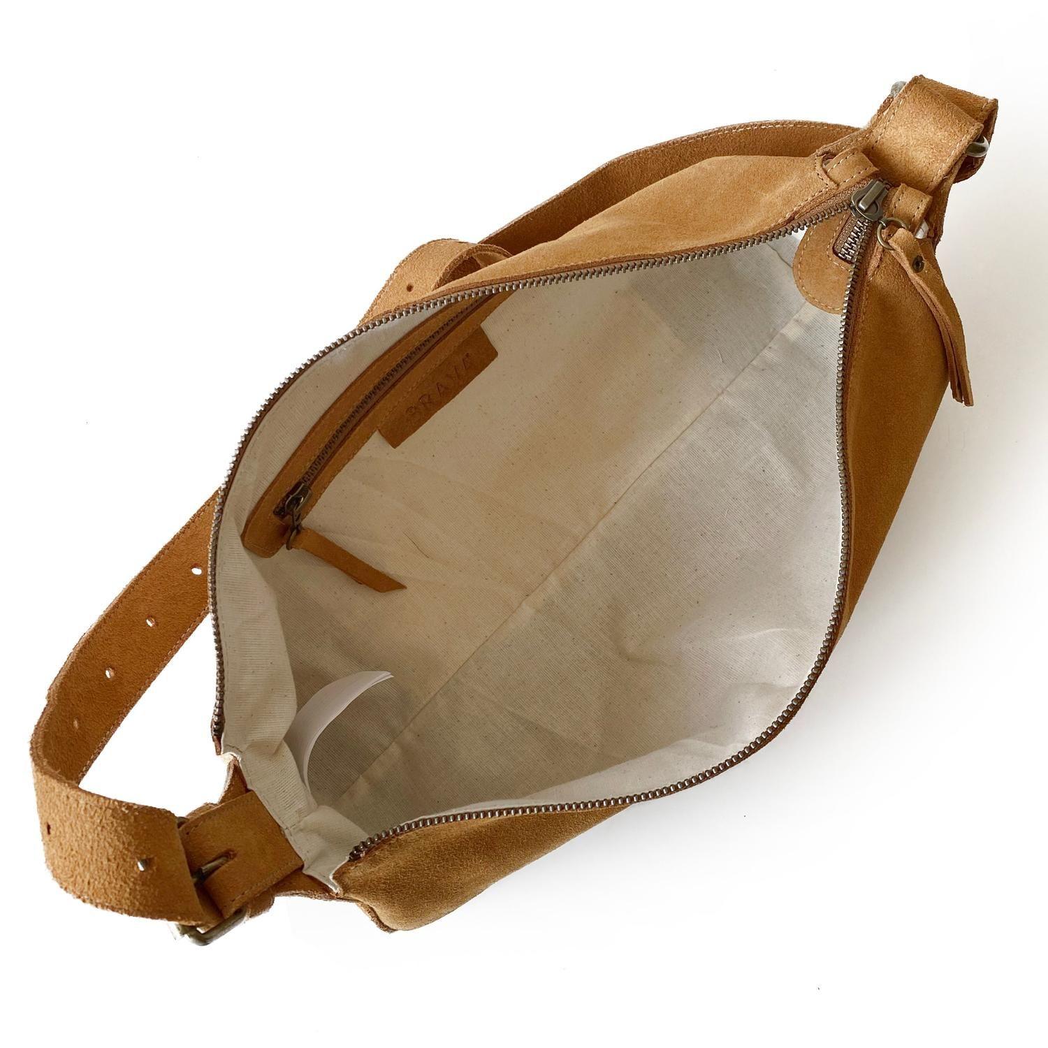 Cartera de cuero modelo REBECA mostaza-4