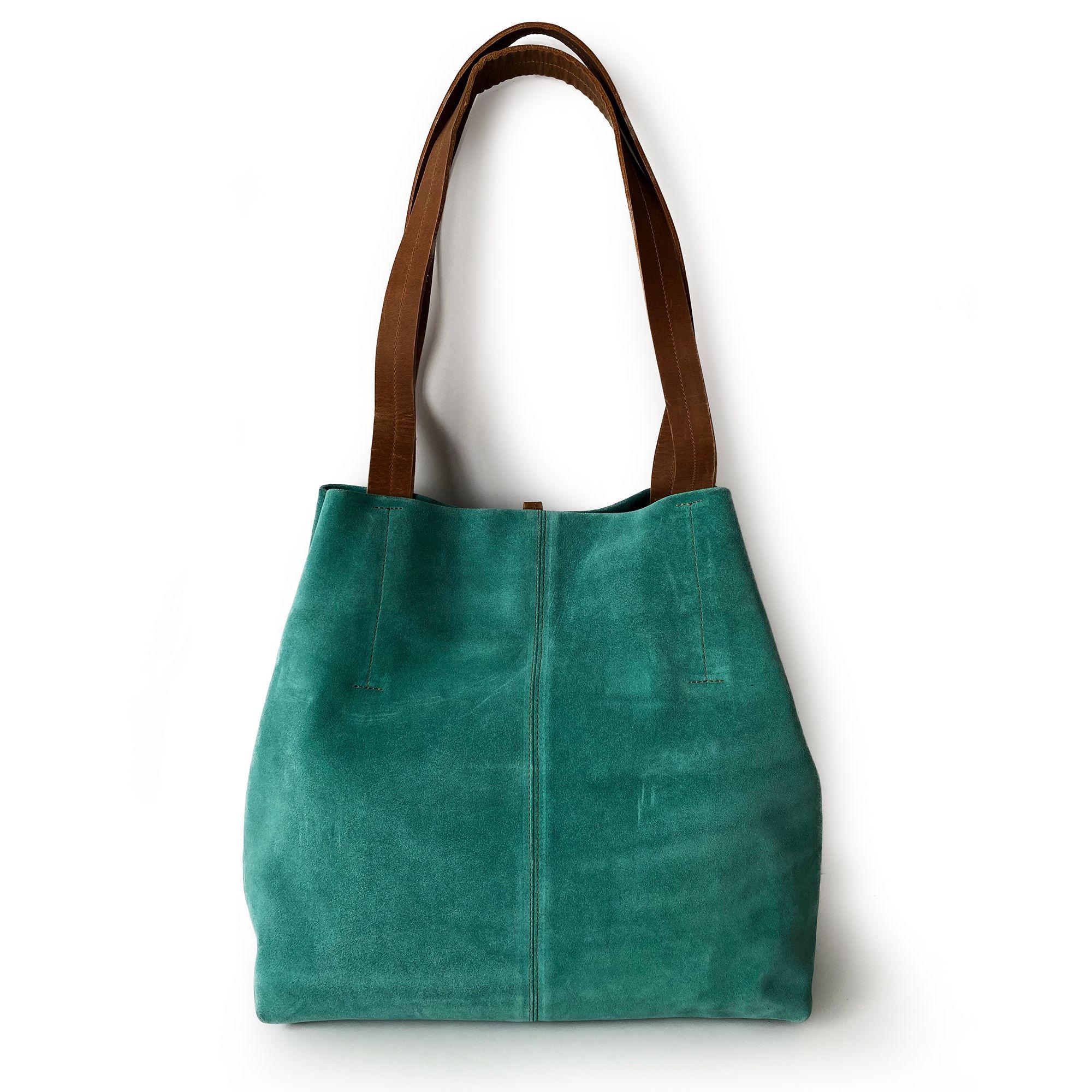 Cartera de cuero modelo Jane Turquesa-3