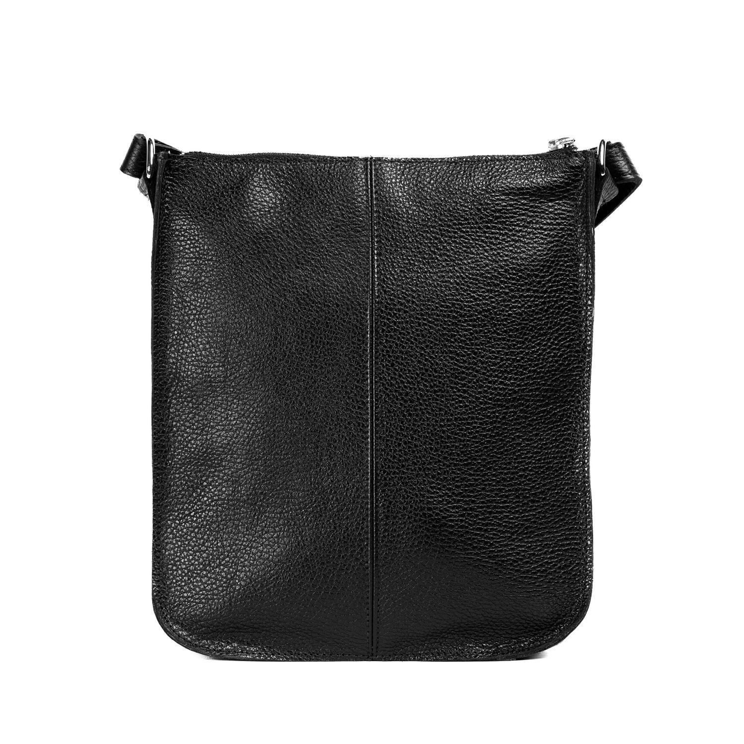 Bandolera de cuero modelo SOL negro-3