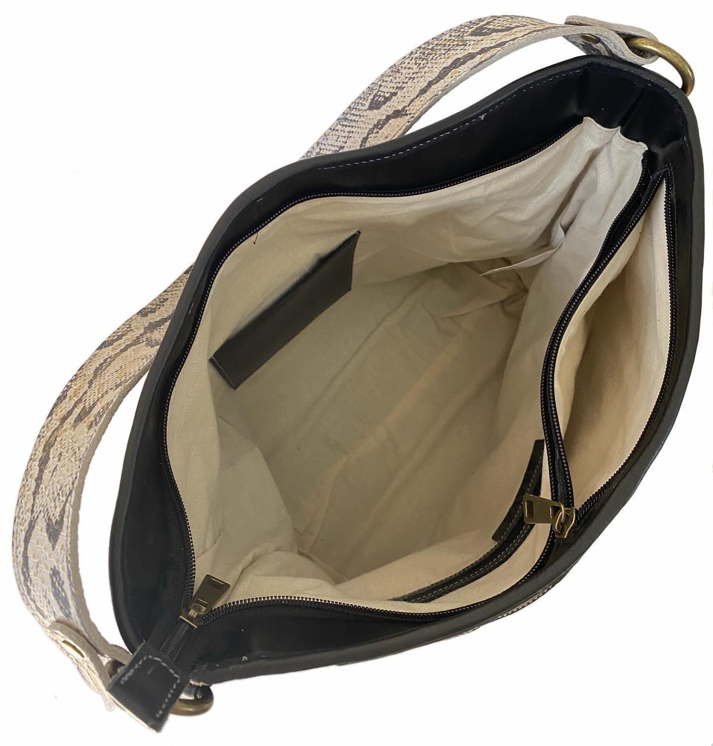 Cartera de cuero modelo GRETA Negro-2